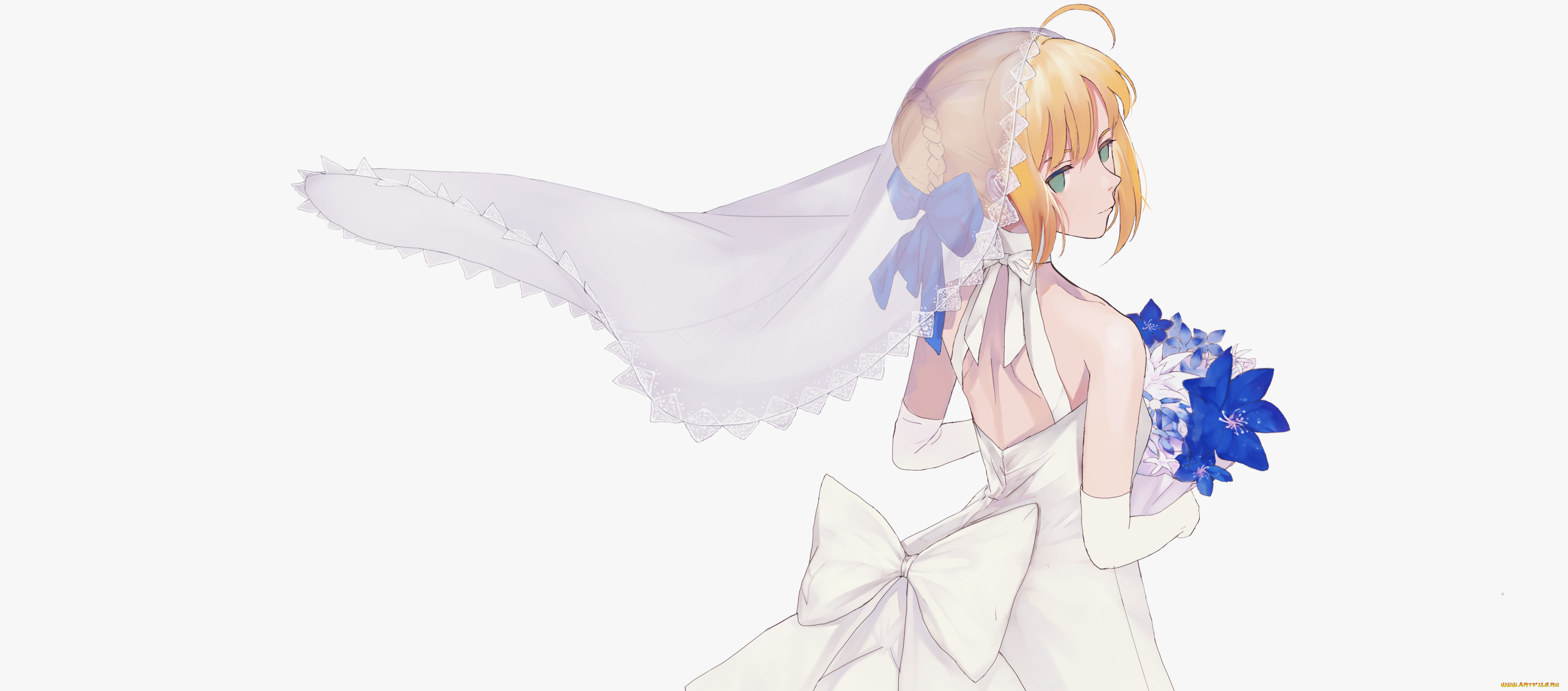 аниме, fate, stay, night, сейбер