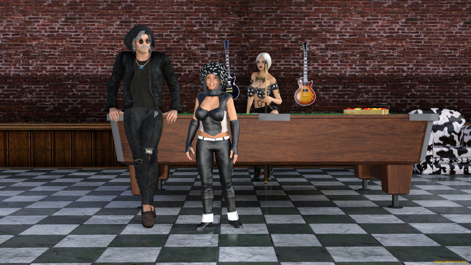 3д, графика, фантазия, , fantasy, девушки, взгляд, фон