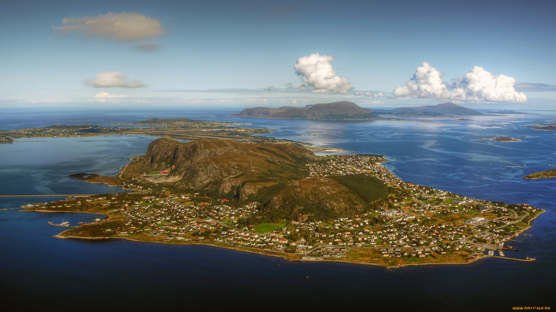 города, -, панорамы, побережье