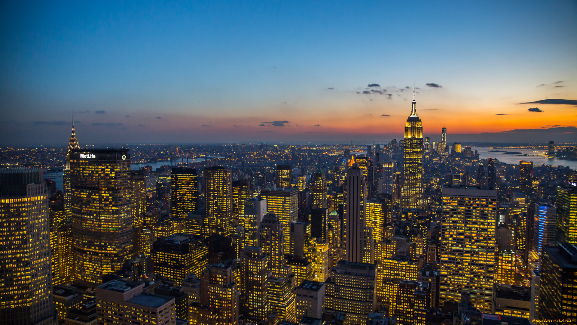 города, нью-йорк, , сша, соединенные, штаты, огни, нью-йорк, wtc, манхэттен, эмпайр, стейт, билдинг, небоскребы, сумерки, 1, крайслер-билдинг, облака, one, world, trade, center