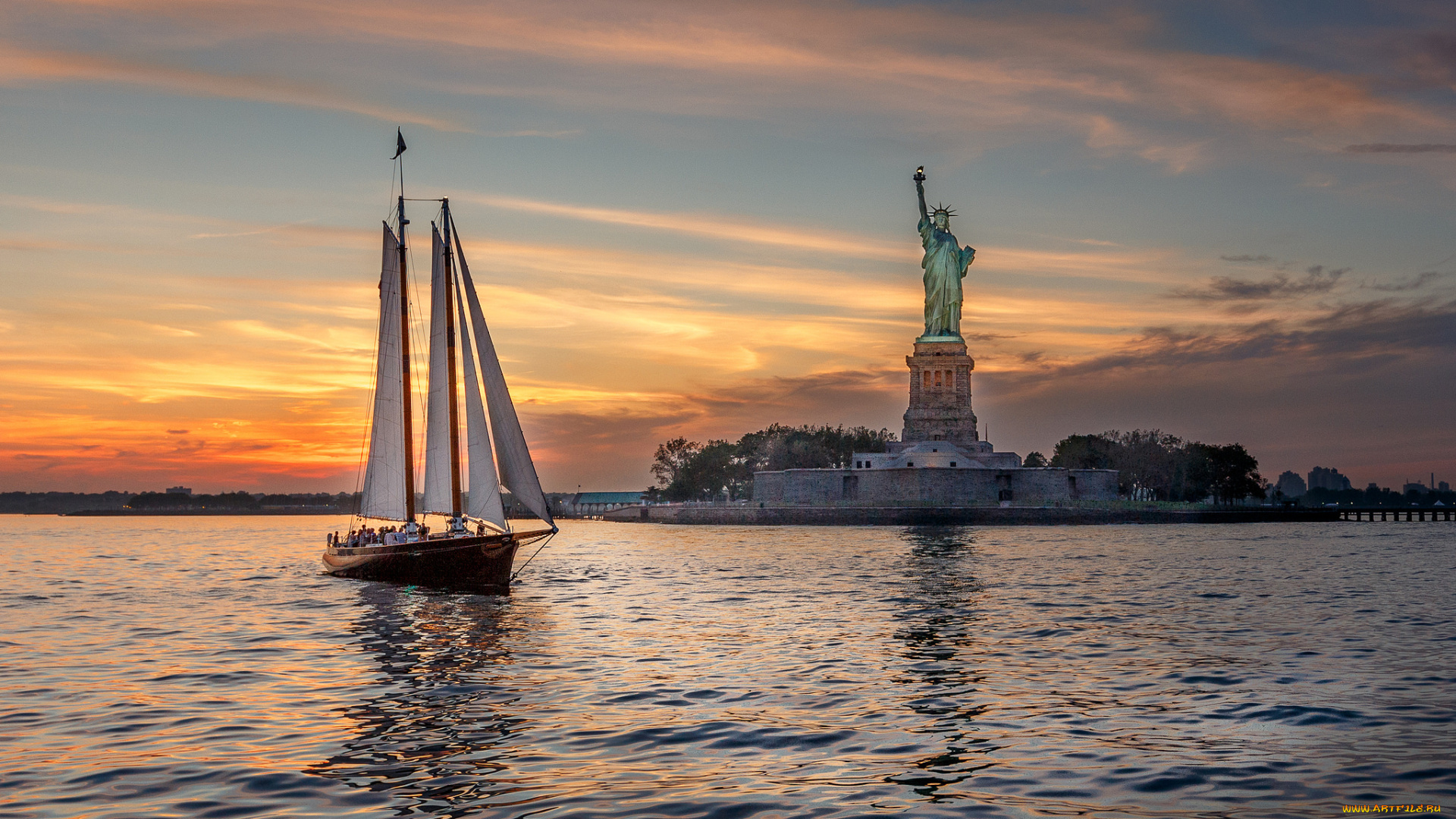 корабли, Яхты, паруса, мачты