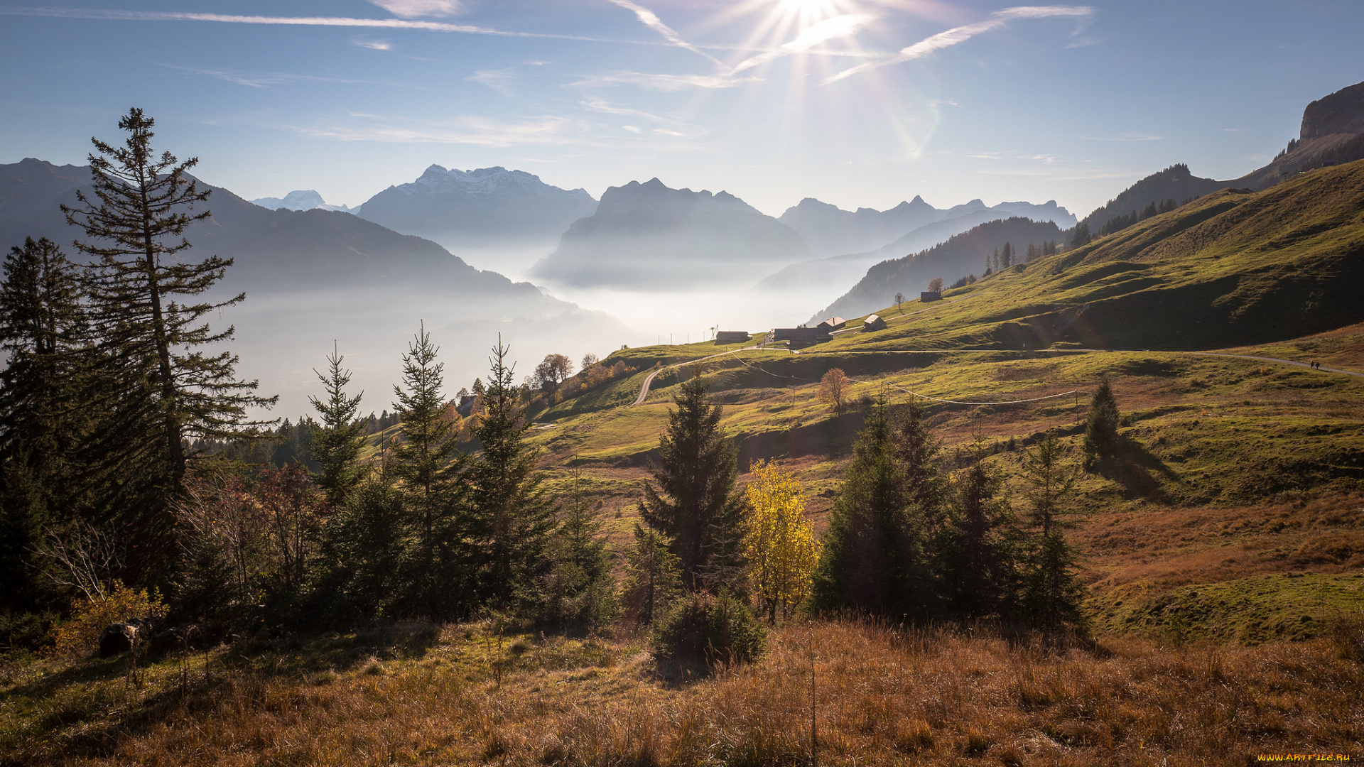 природа, горы, простор