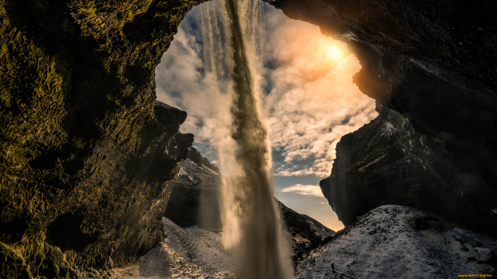 природа, водопады, водопад, река, лес