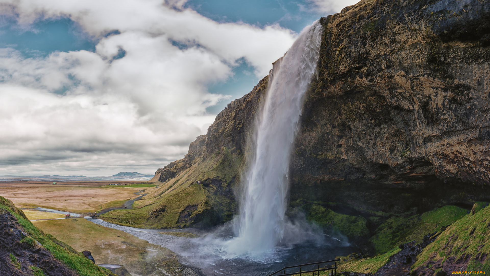 природа, водопады, водопад, река, лес