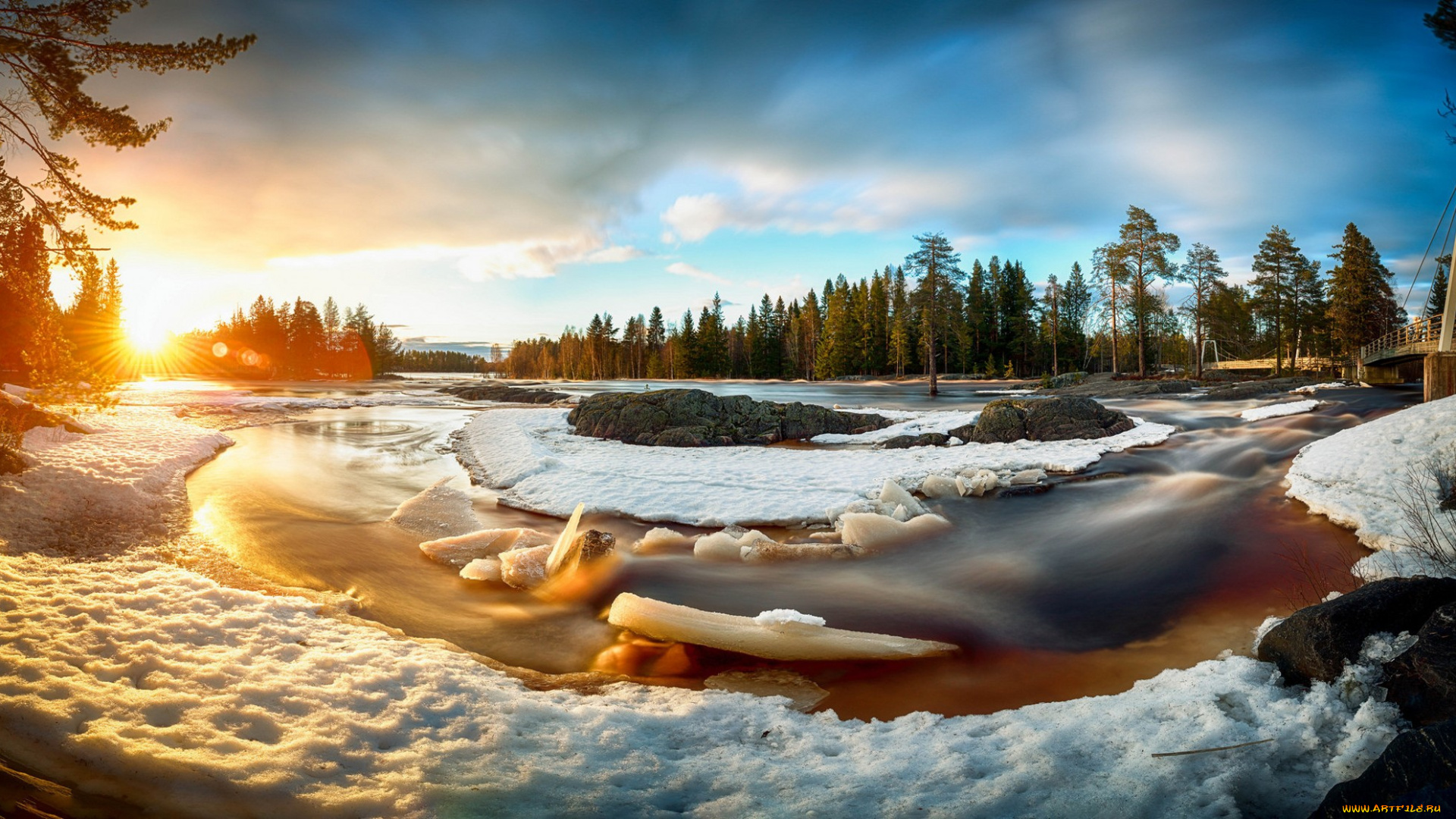 природа, зима, снег