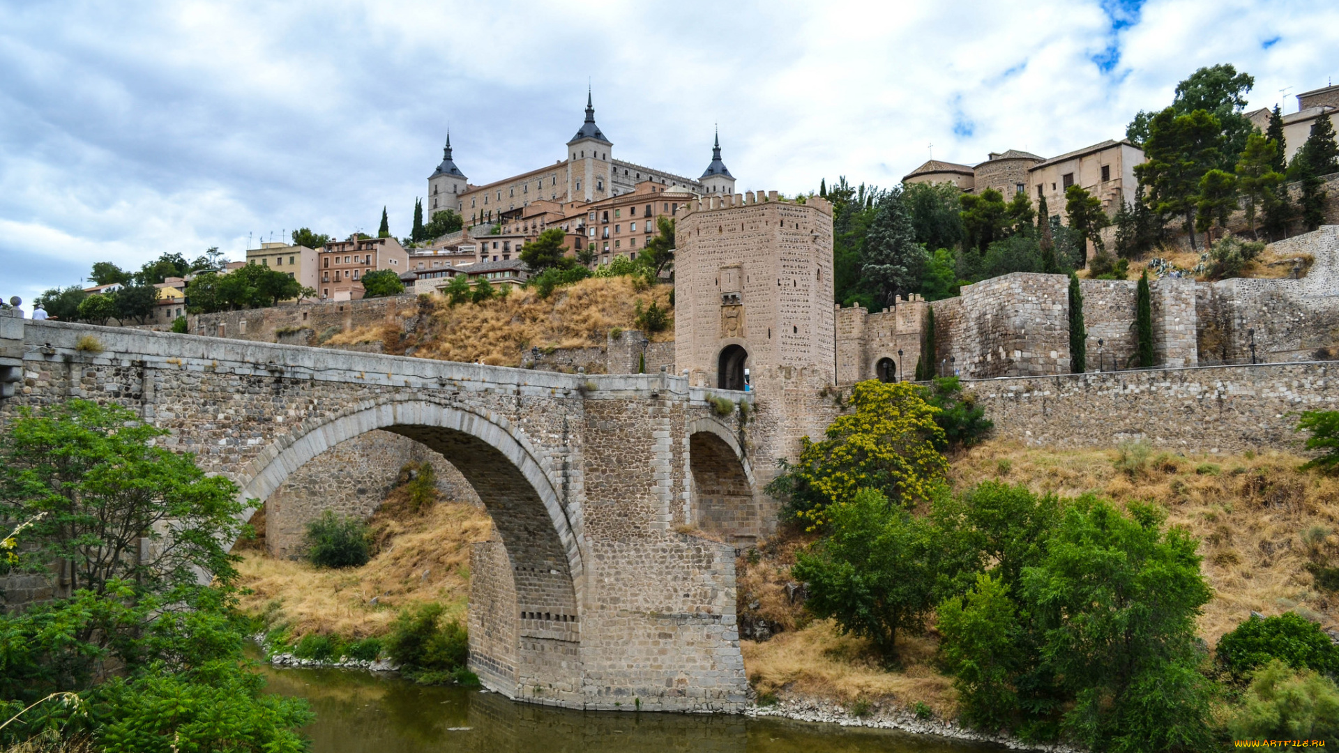 toldeo, города, толедо, , испания, мост, река
