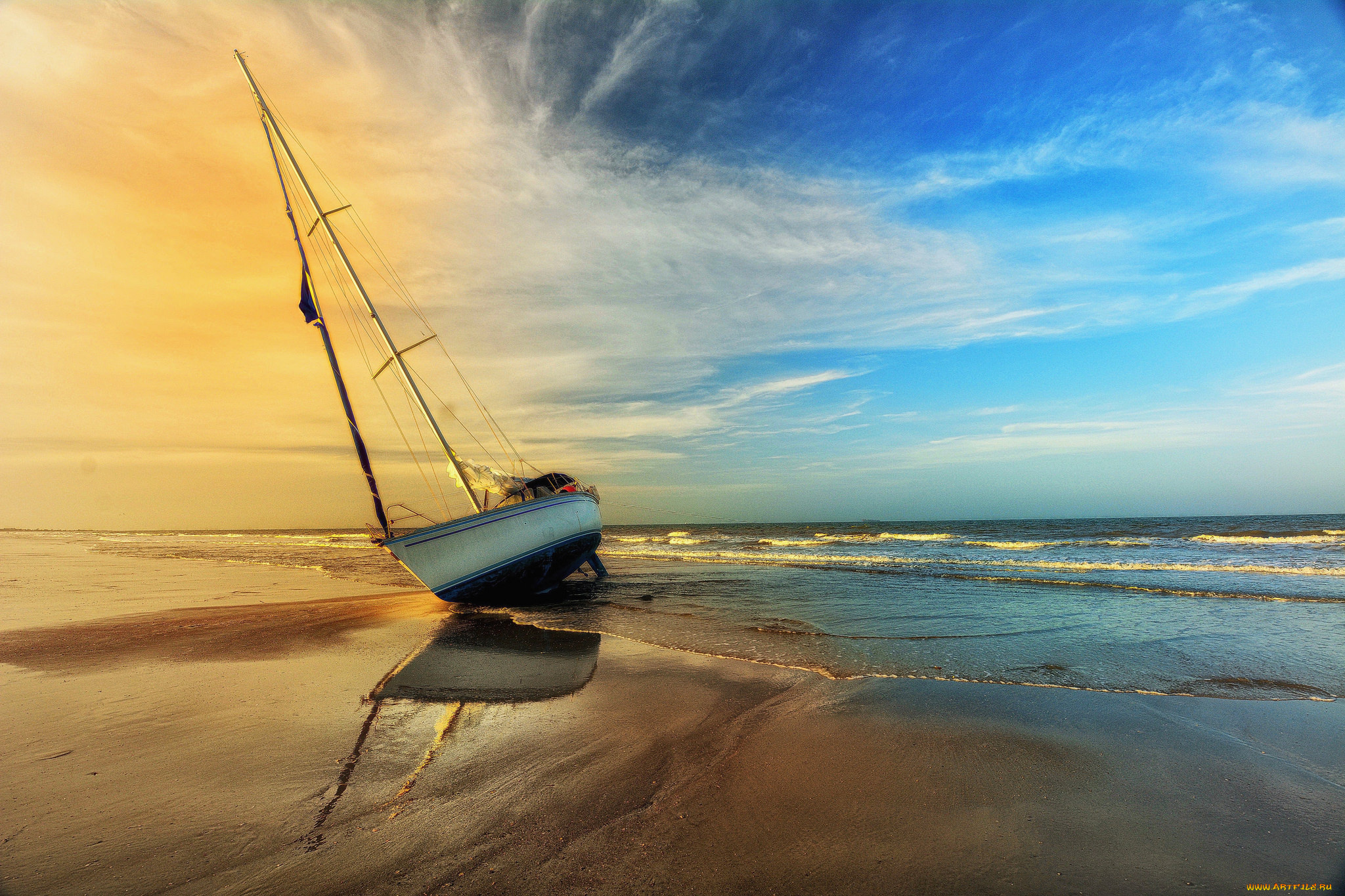 корабли, Яхты, побережье