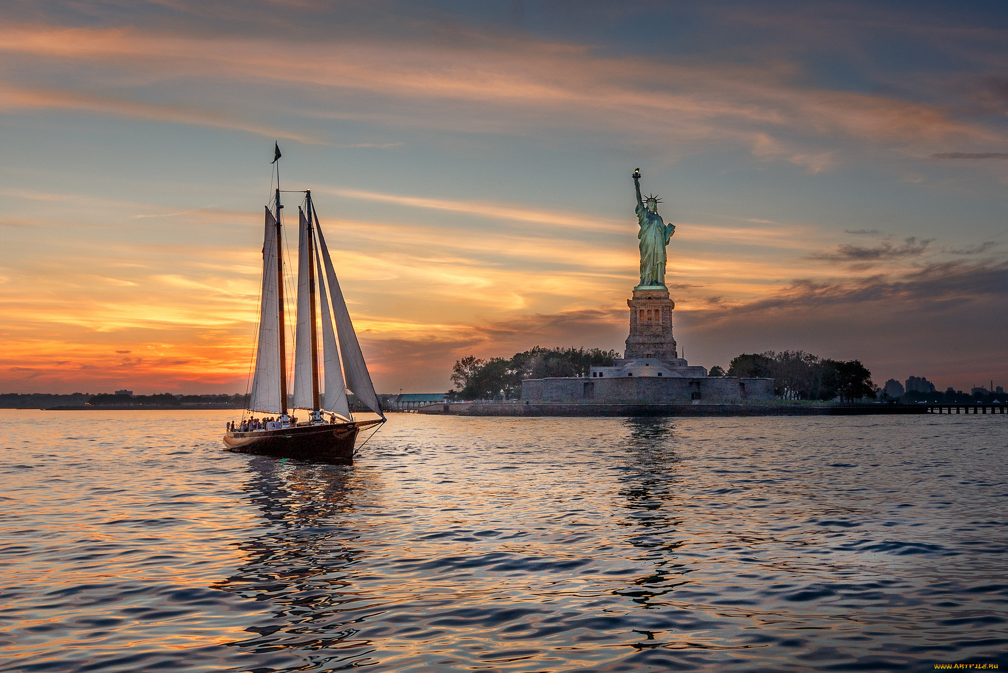 корабли, Яхты, паруса, мачты