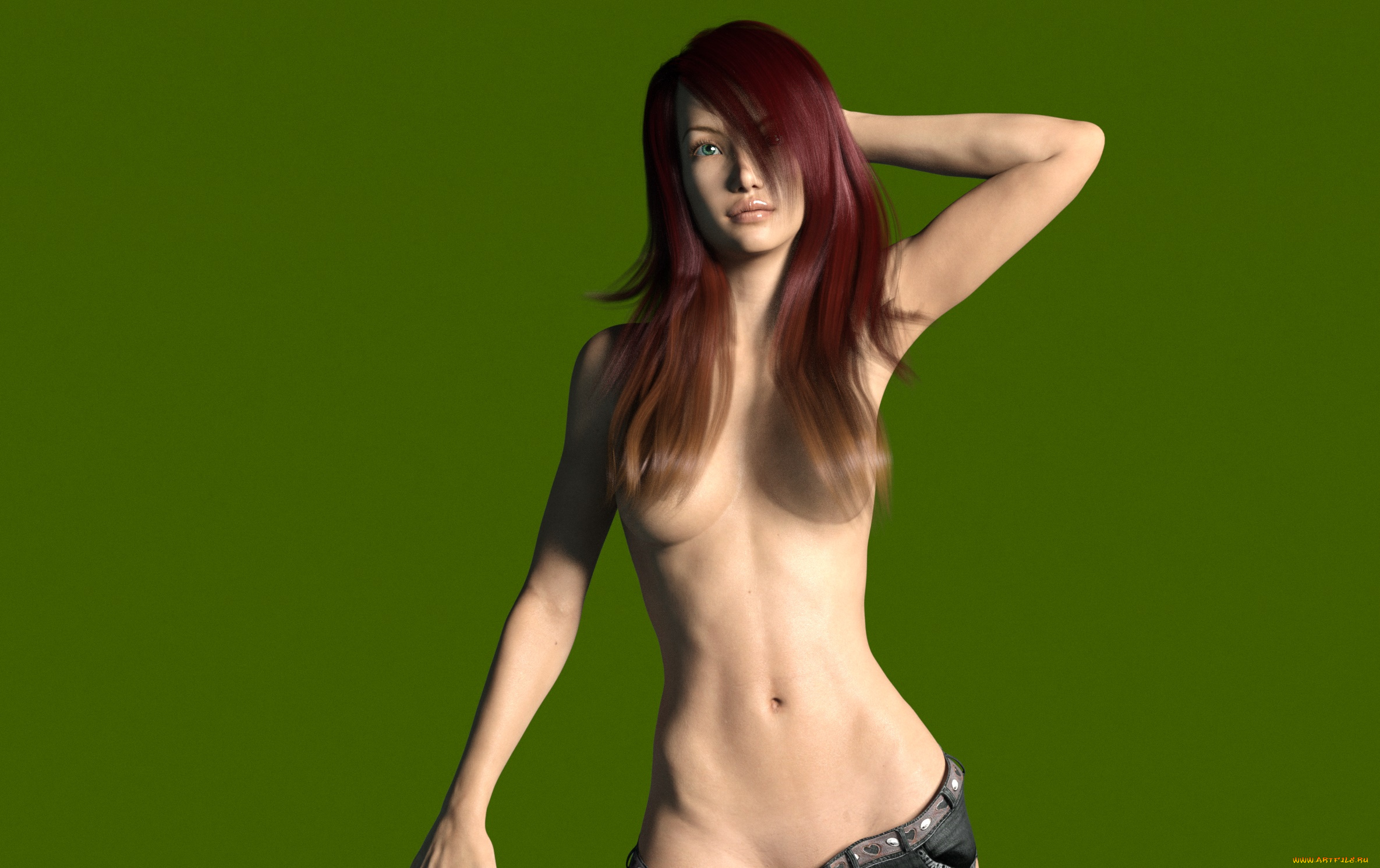 3д, графика, люди, , people, девушка, взгляд, фон