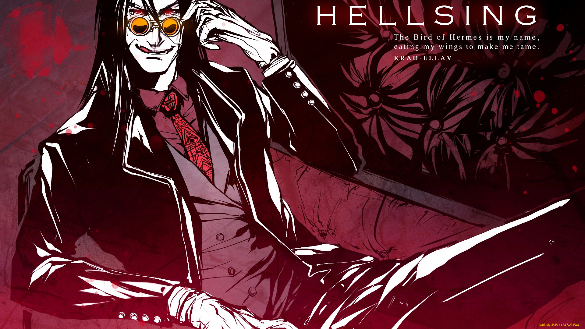 аниме, hellsing, алукард, vampire, dracula, alucard, вампир, дракула