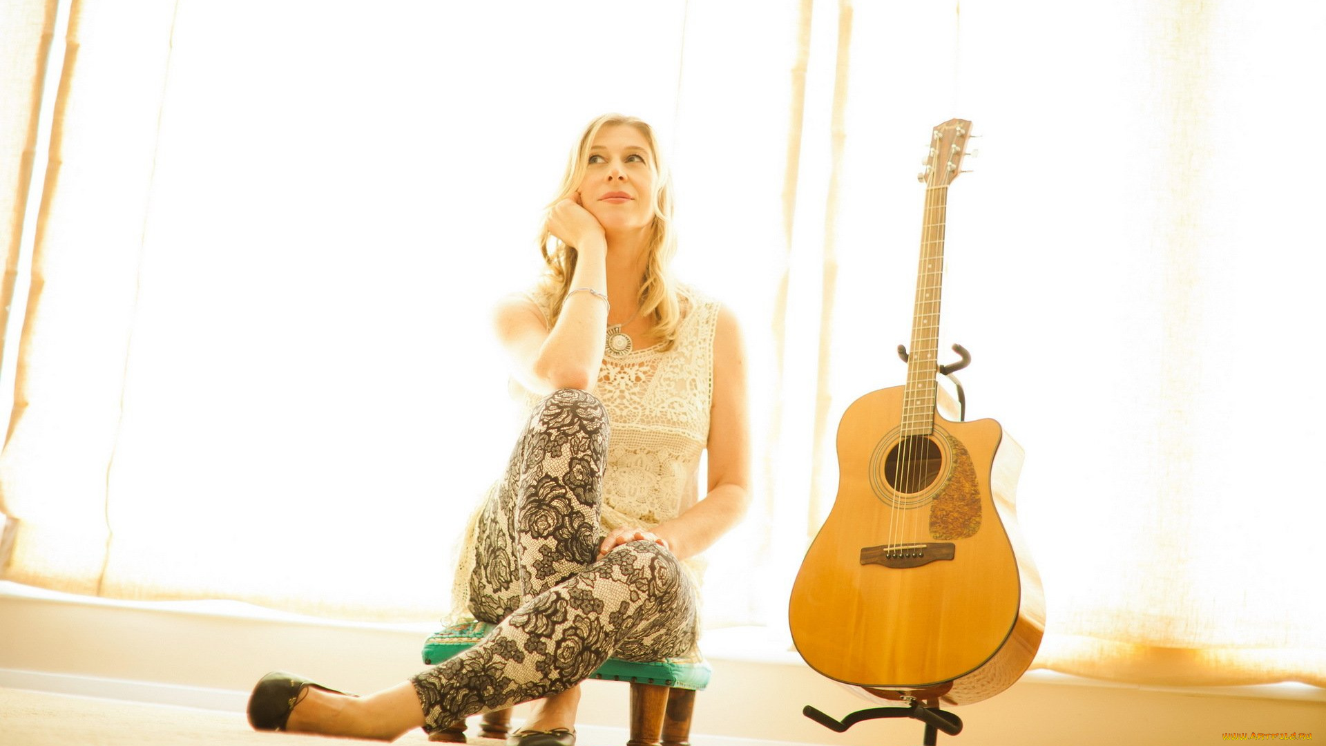 музыка, -другое, гитара, девушка