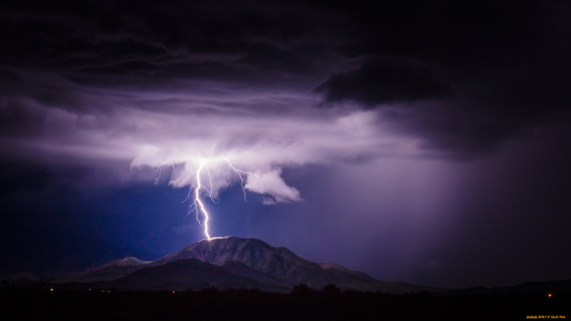природа, молния, , гроза, простор