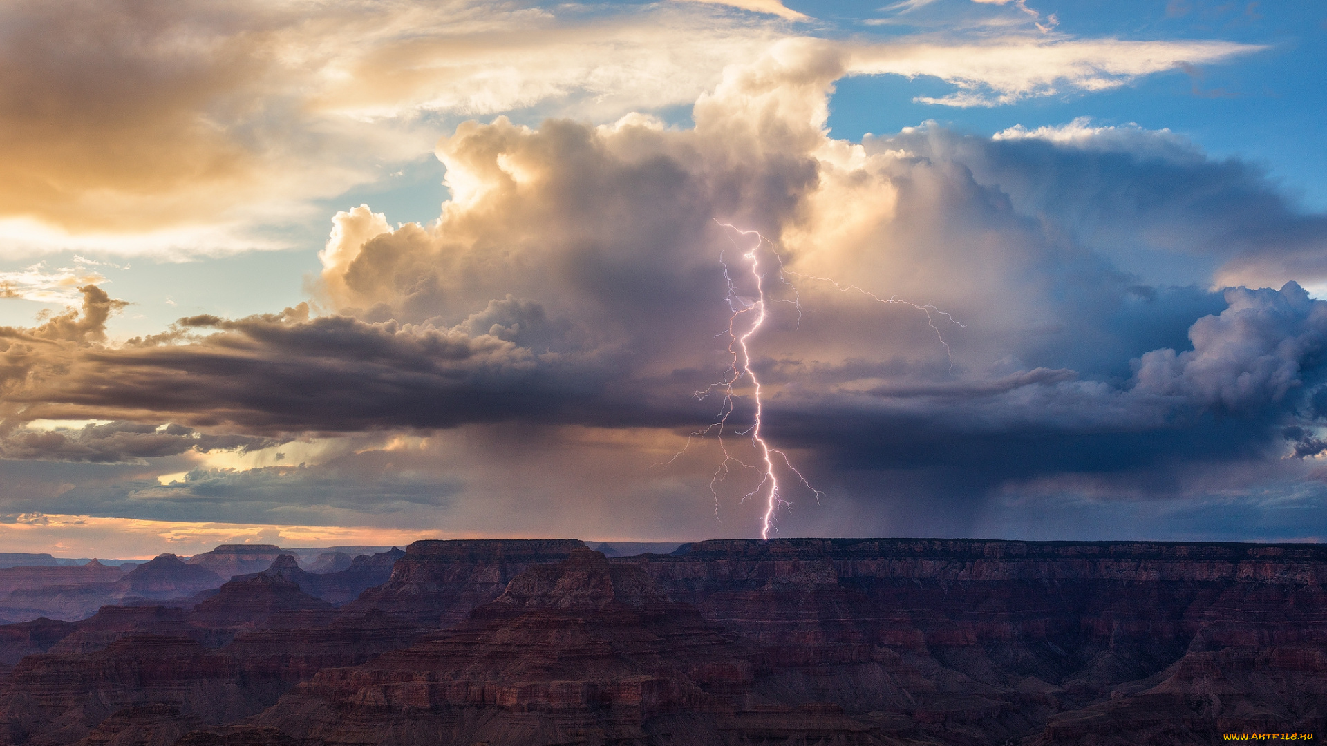 природа, молния, , гроза, простор