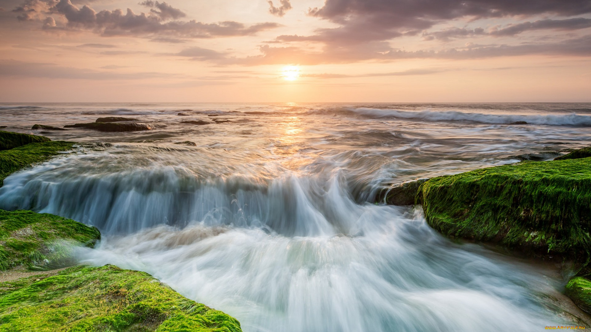 природа, побережье, простор