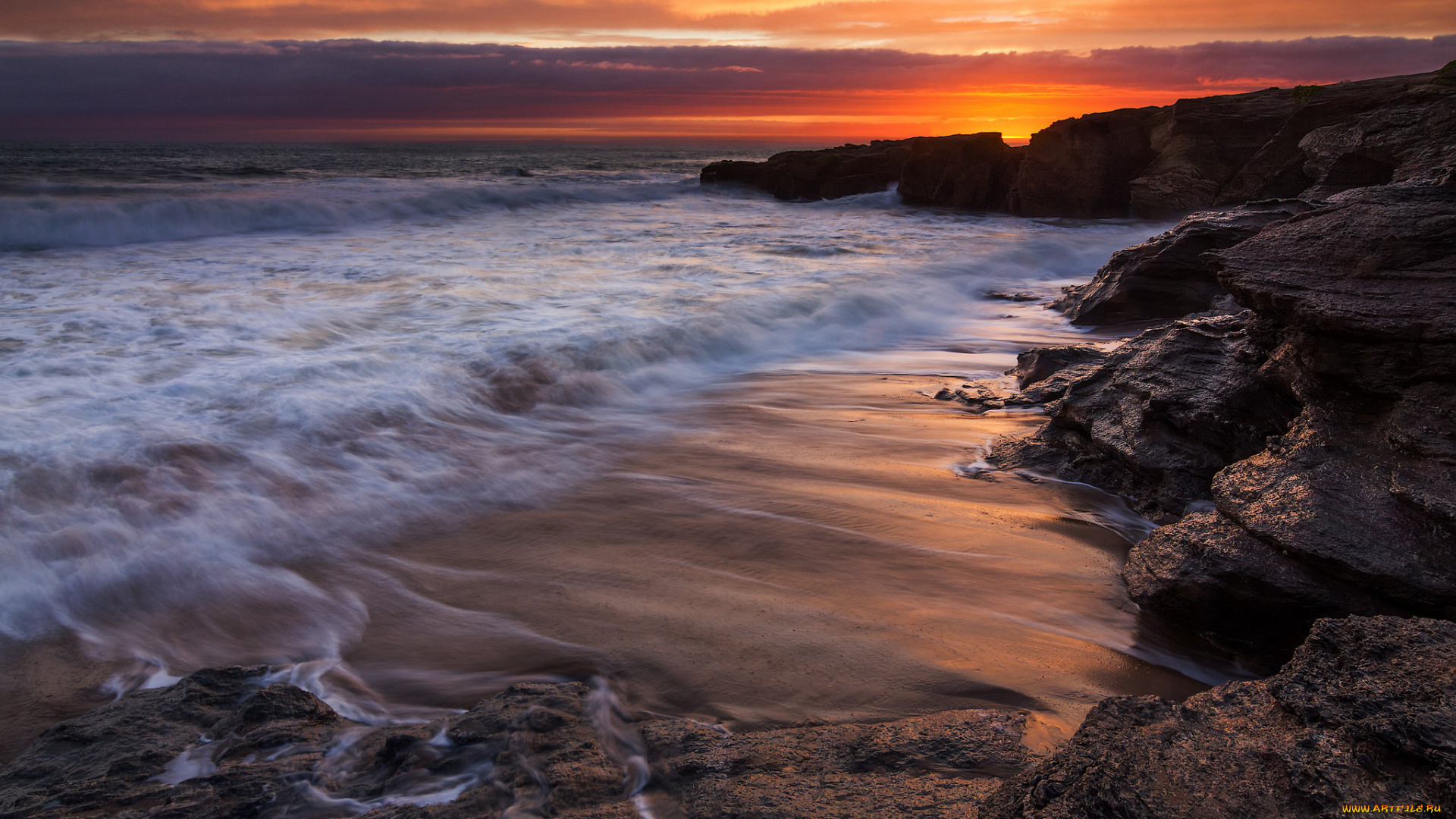 природа, побережье, простор