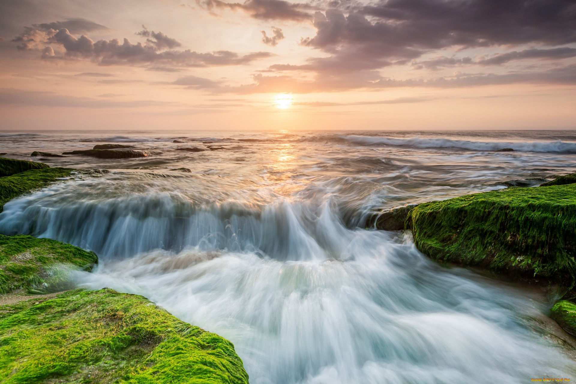 природа, побережье, простор