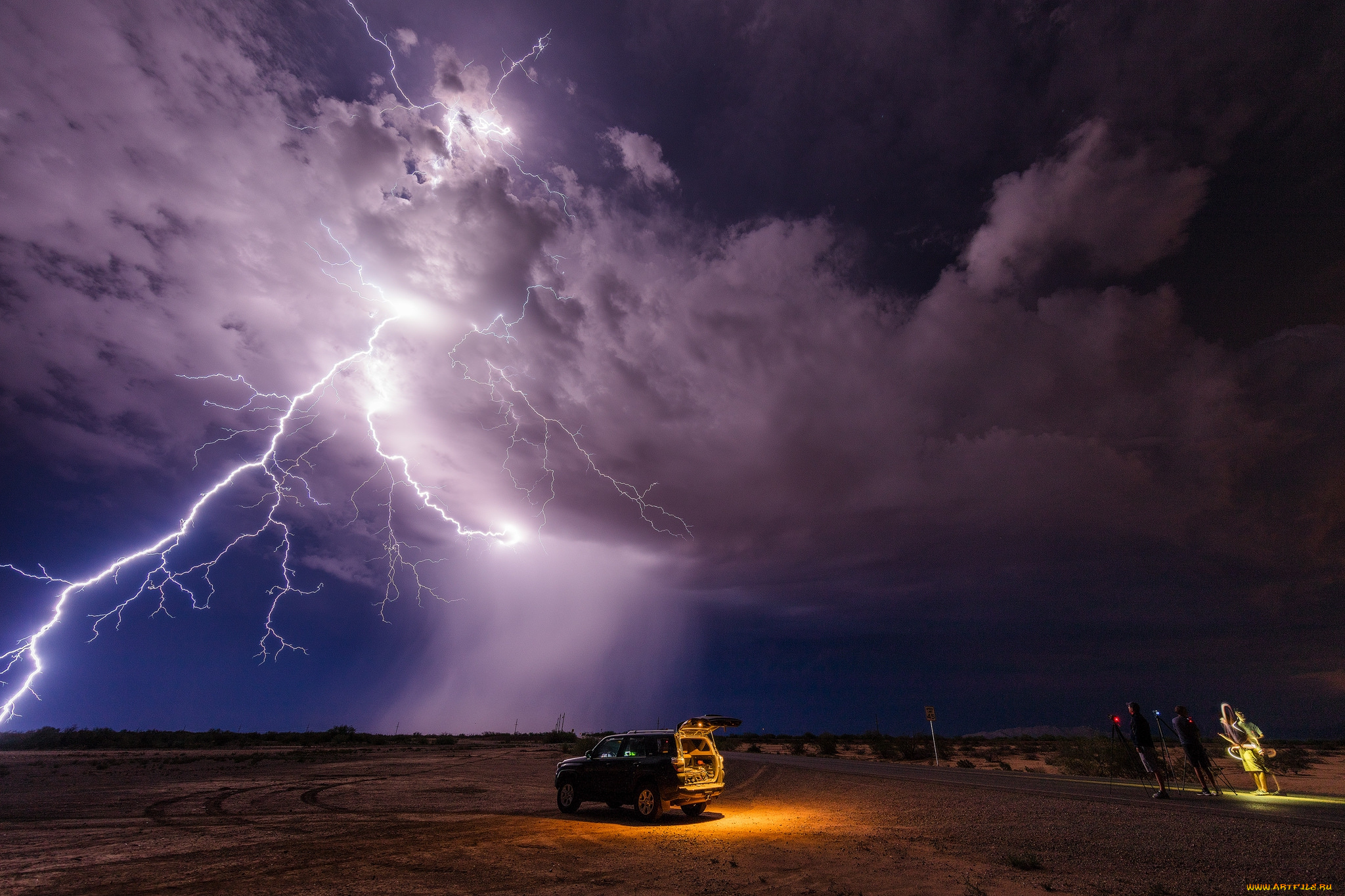 природа, молния, , гроза, простор