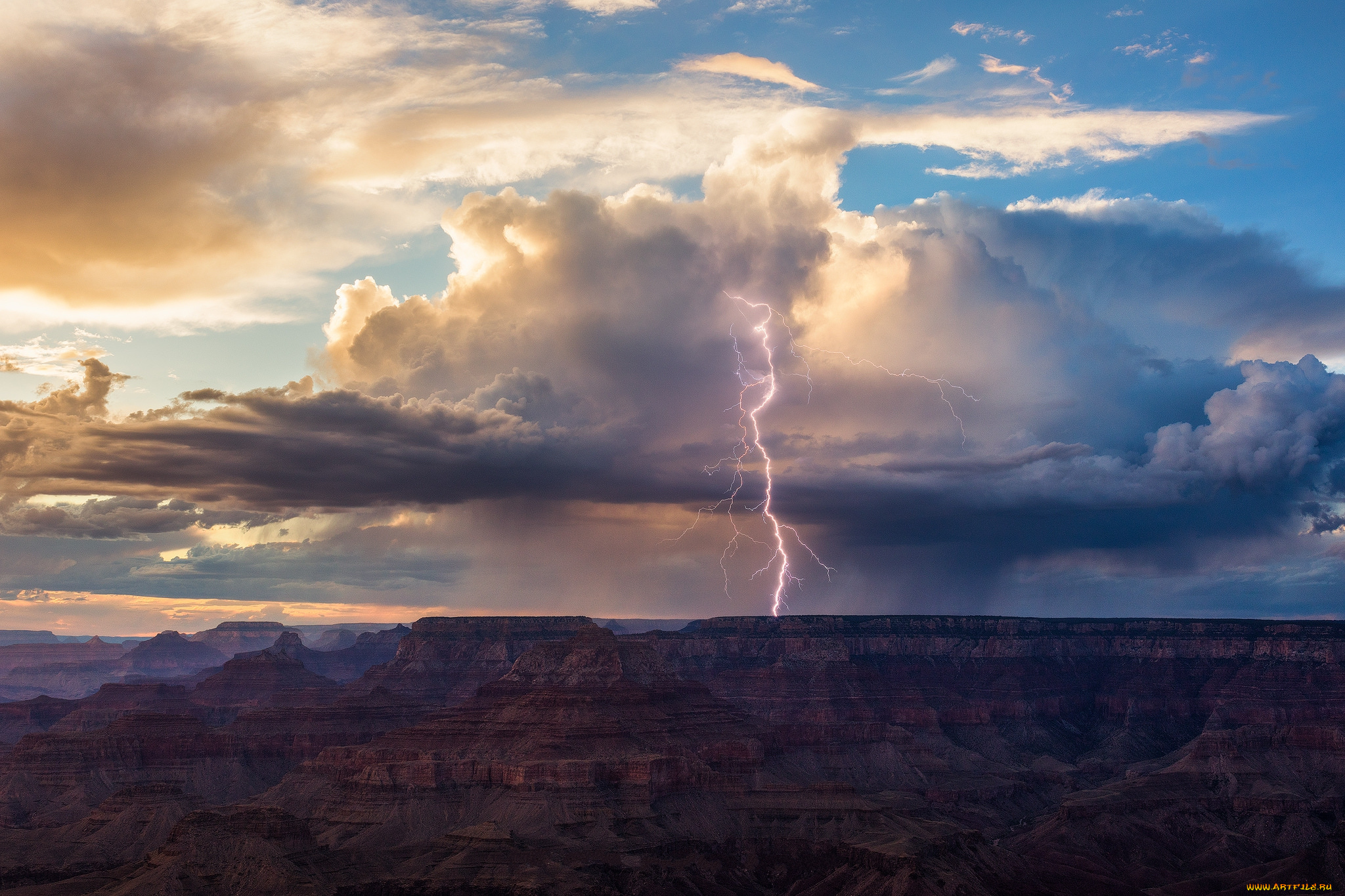 природа, молния, , гроза, простор