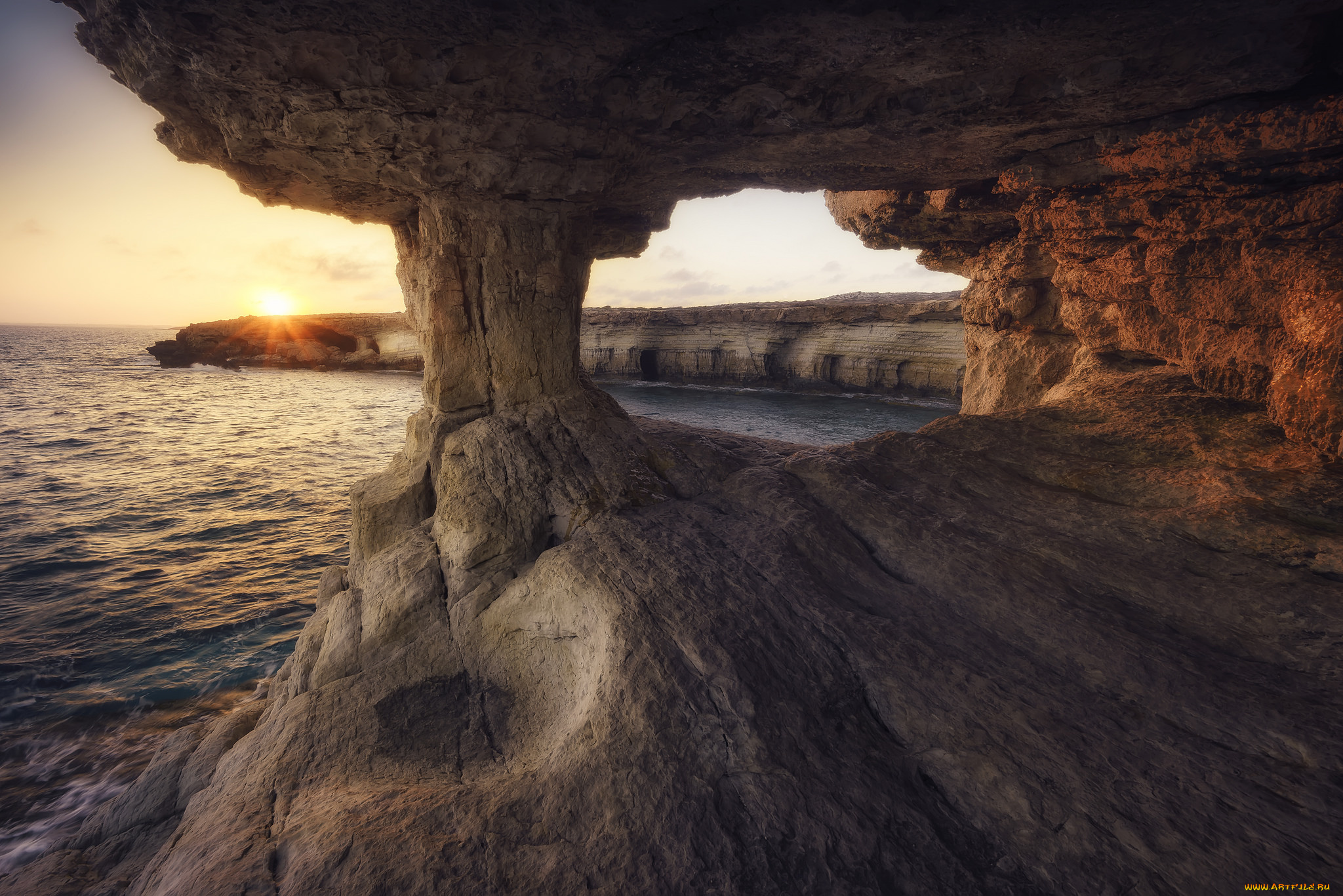 природа, побережье, простор