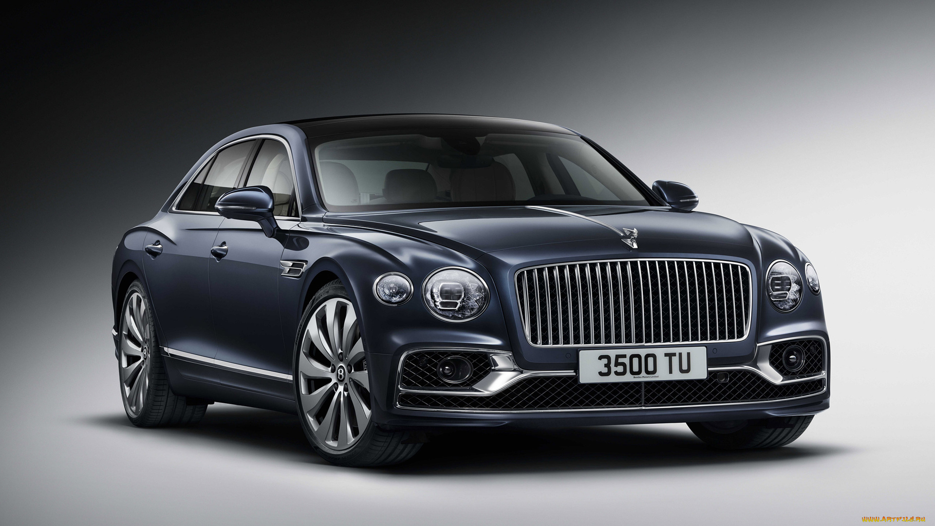 2020, bentley, flying, spur, автомобили, bentley, премиум, класс, вид, спереди, flying, spur, британские, серый, новый, экстерьер, 2020