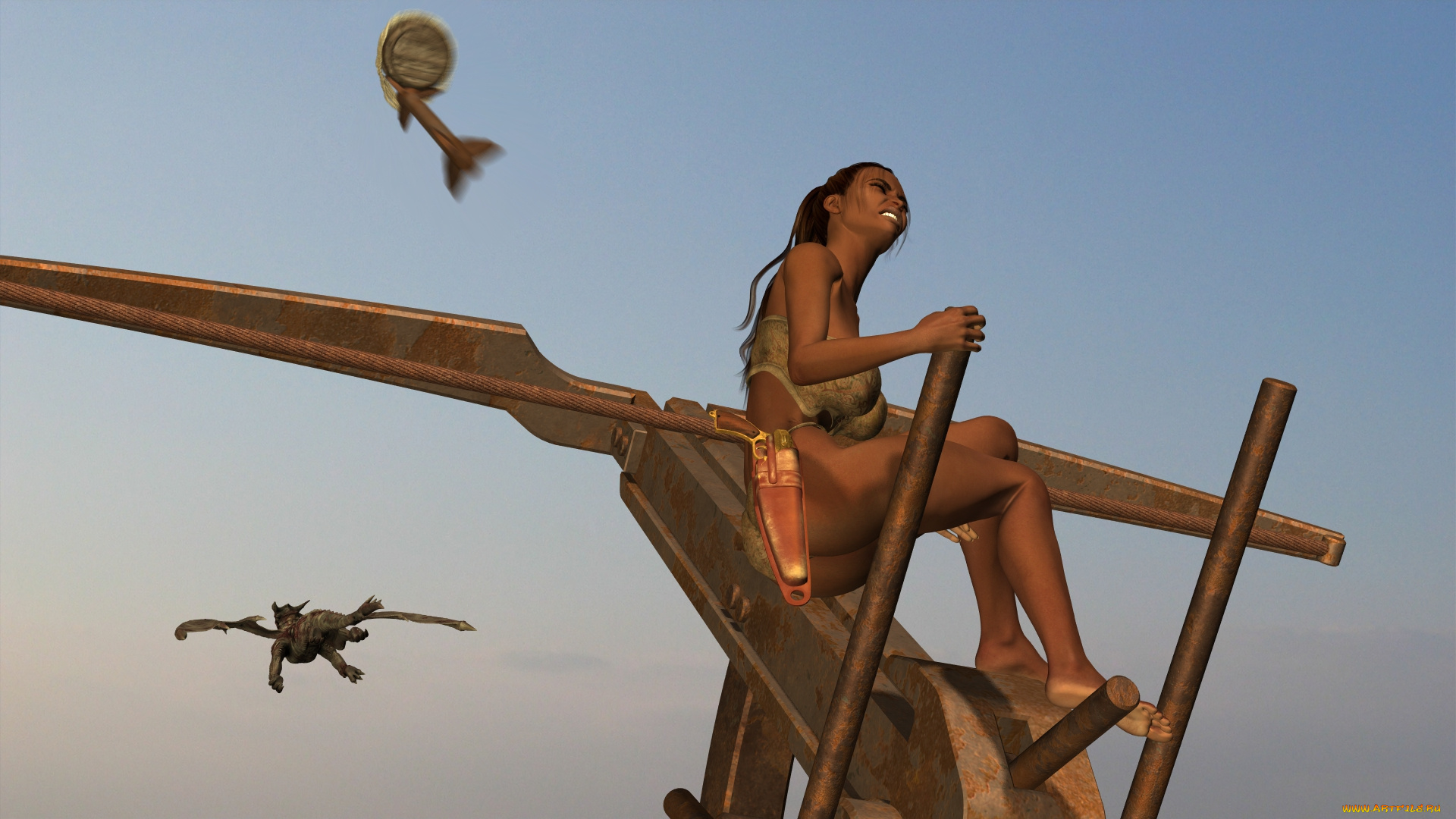 3д, графика, фантазия, , fantasy, девушка, взгляд, фон