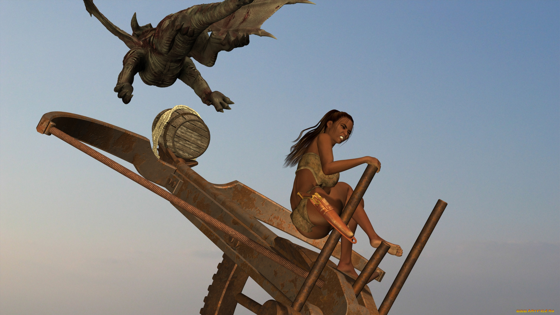 3д, графика, фантазия, , fantasy, фон, взгляд, девушка