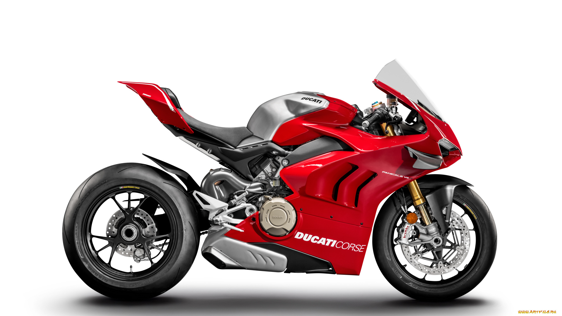 ducati, panigale, v4, мотоциклы, ducati, panigale, v4, байк, мотоцикл, красный