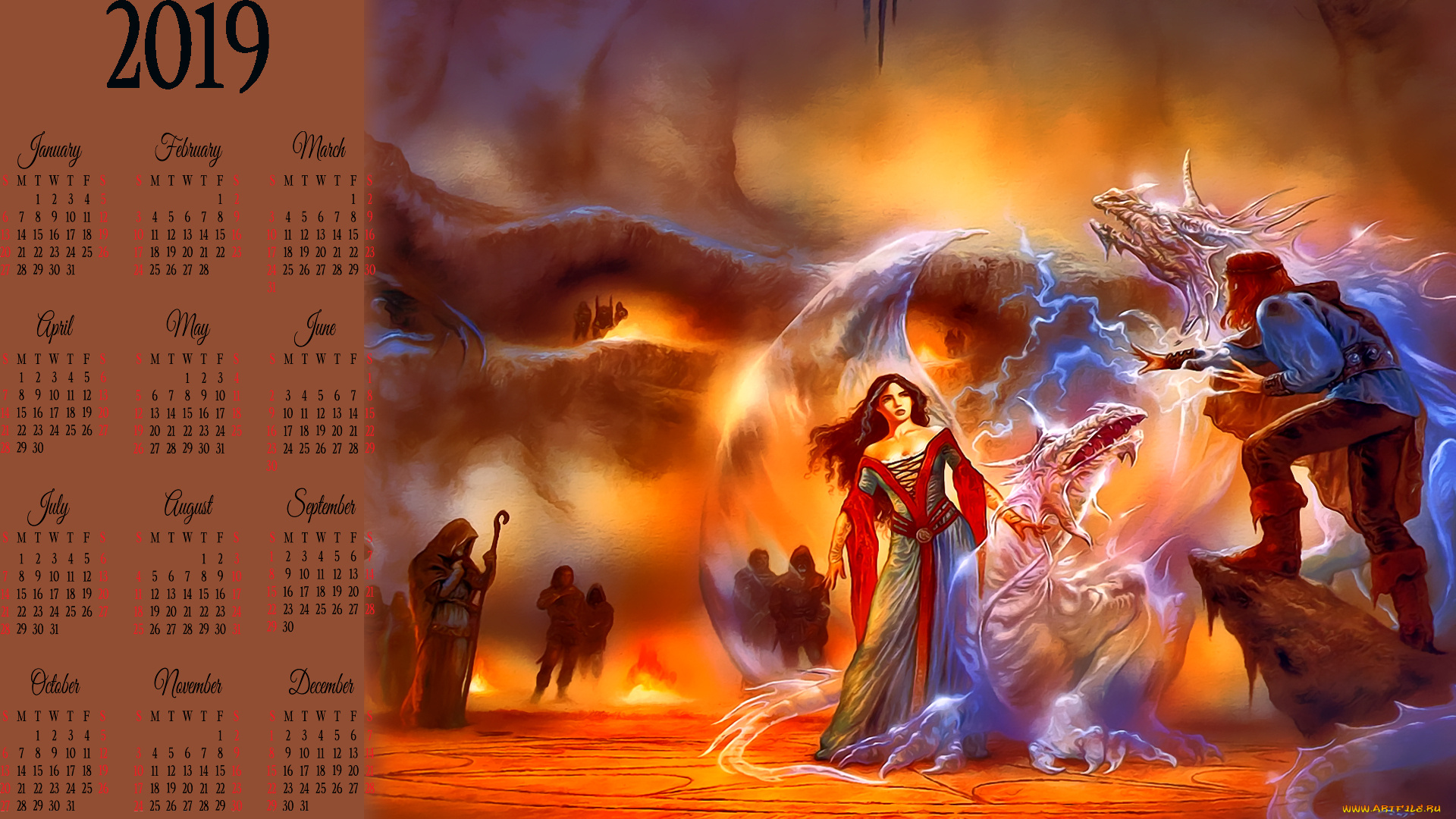 календари, фэнтези, calendar, люди, существо, женщина, человек, мужчина