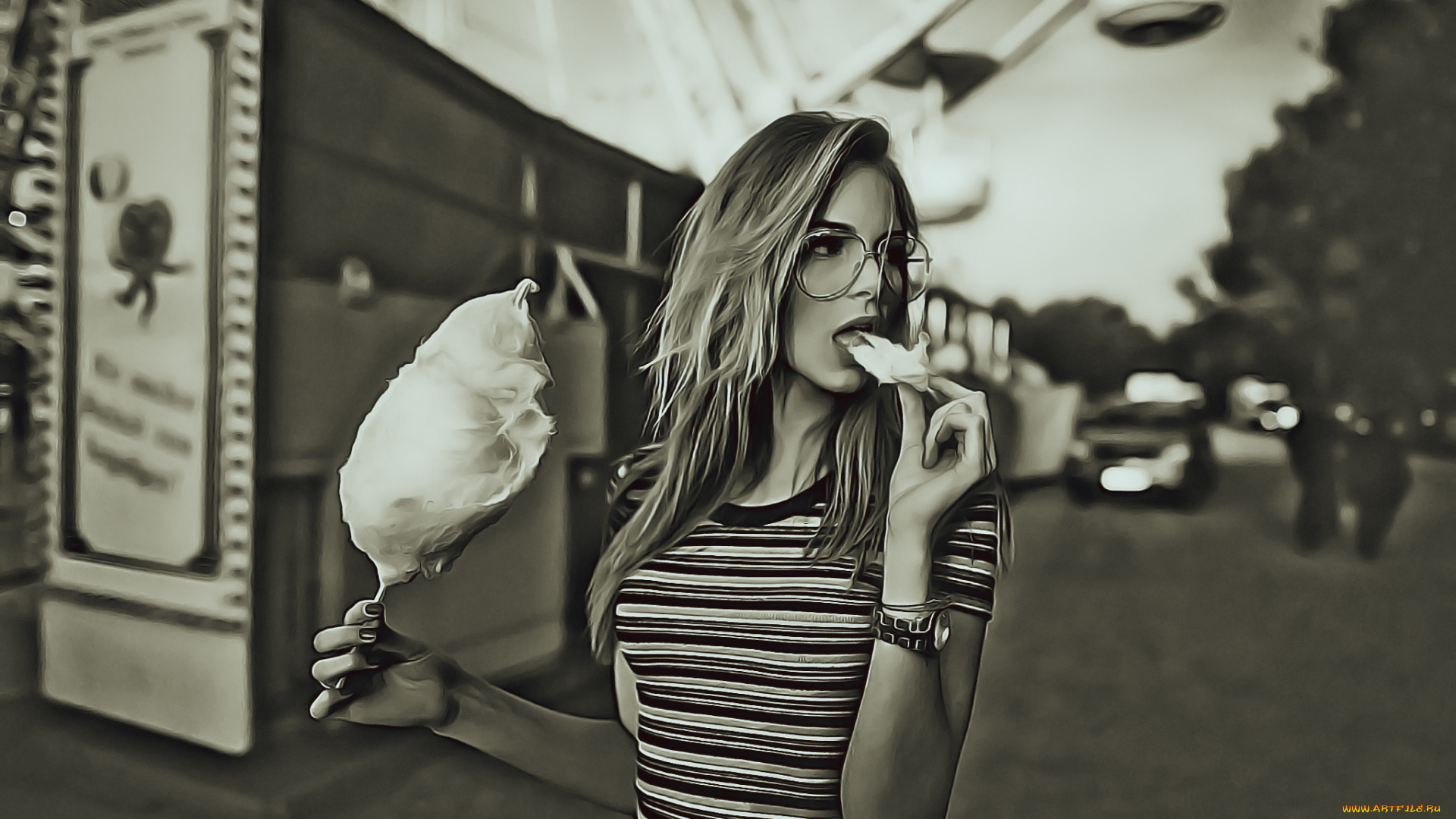 календари, компьютерный, дизайн, calendar, кушать, женщина, парк, аттракцион, сладкое, очки, девушка