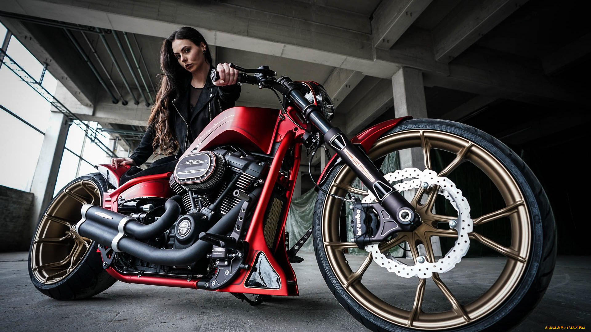 мотоциклы, мото, с, девушкой, фон, взгляд, девушка