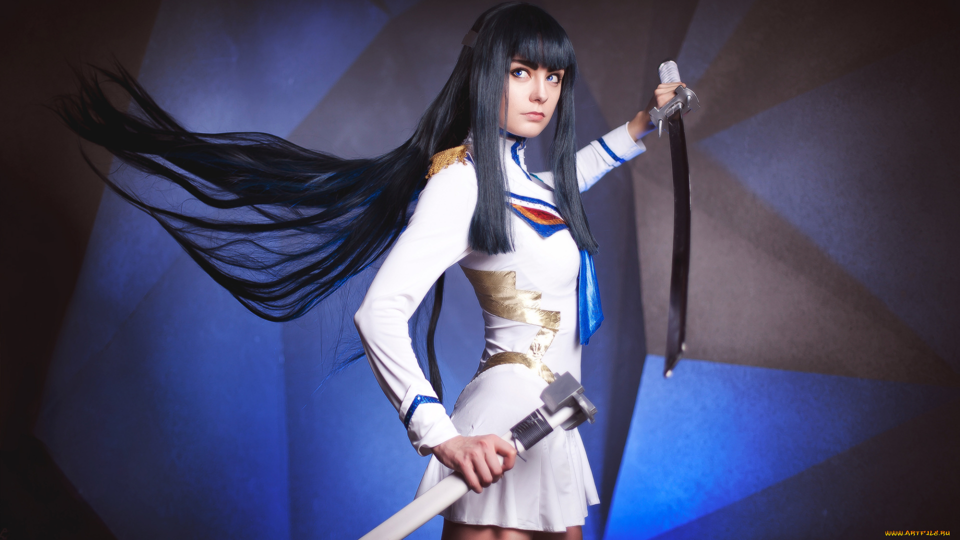 разное, cosplay, , косплей, девушка, фон, униформа, меч