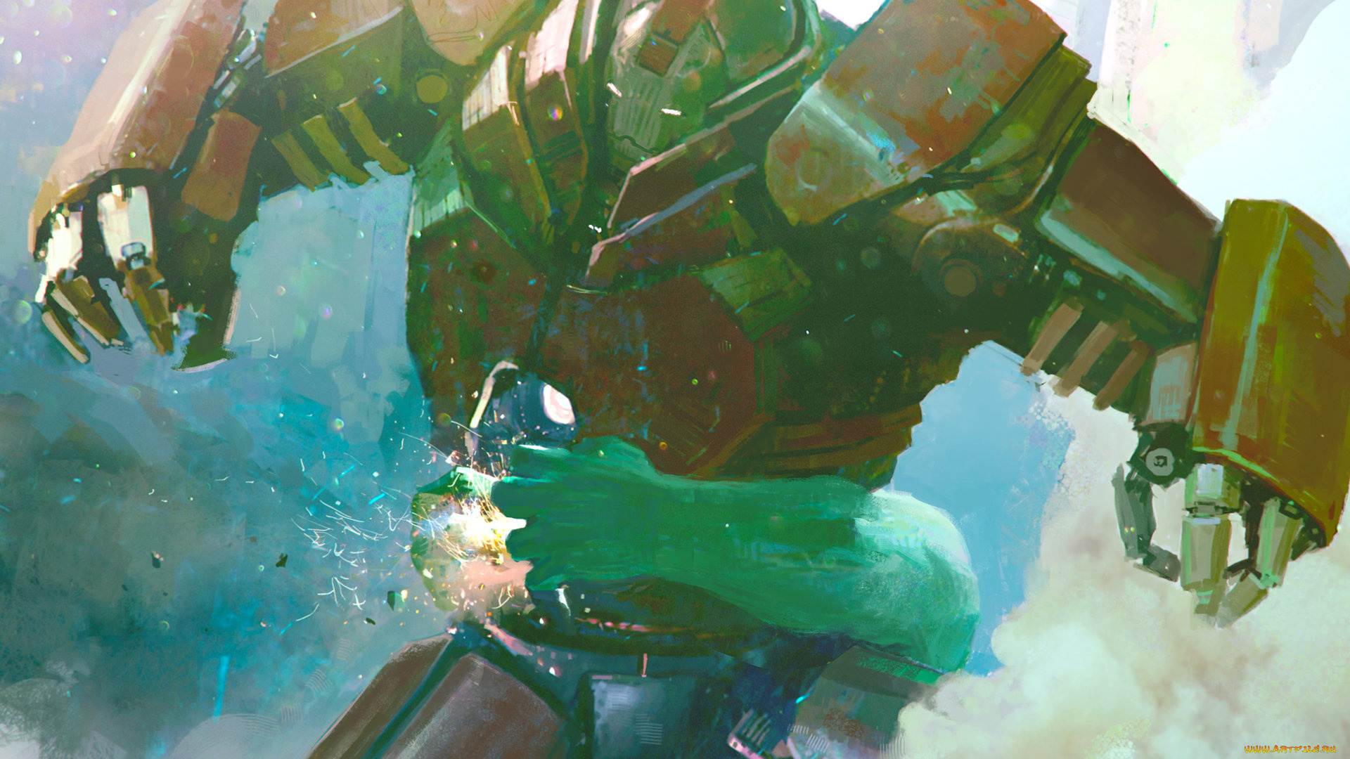 рисованное, кино, рука, халк, железный, человек