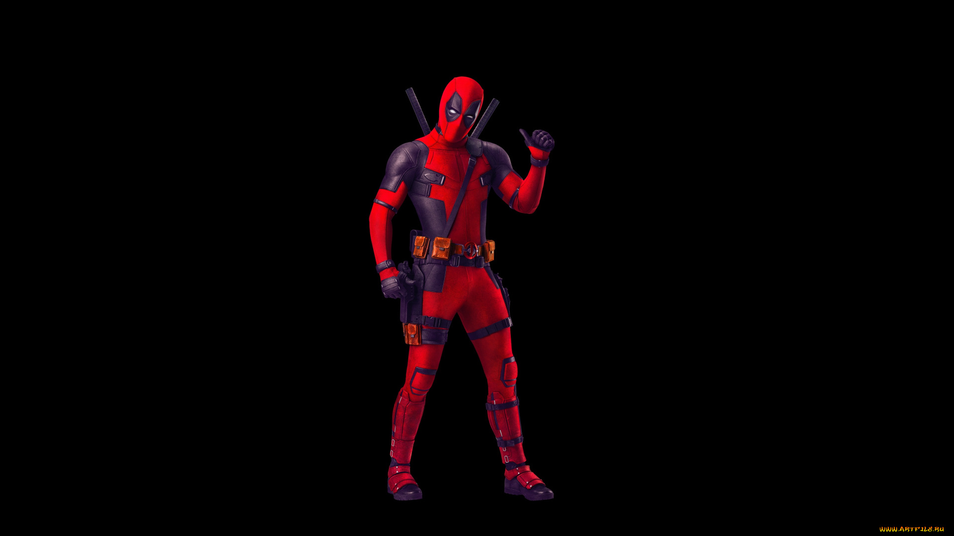 рисованное, комиксы, оружие, костюм, герой, дедпул