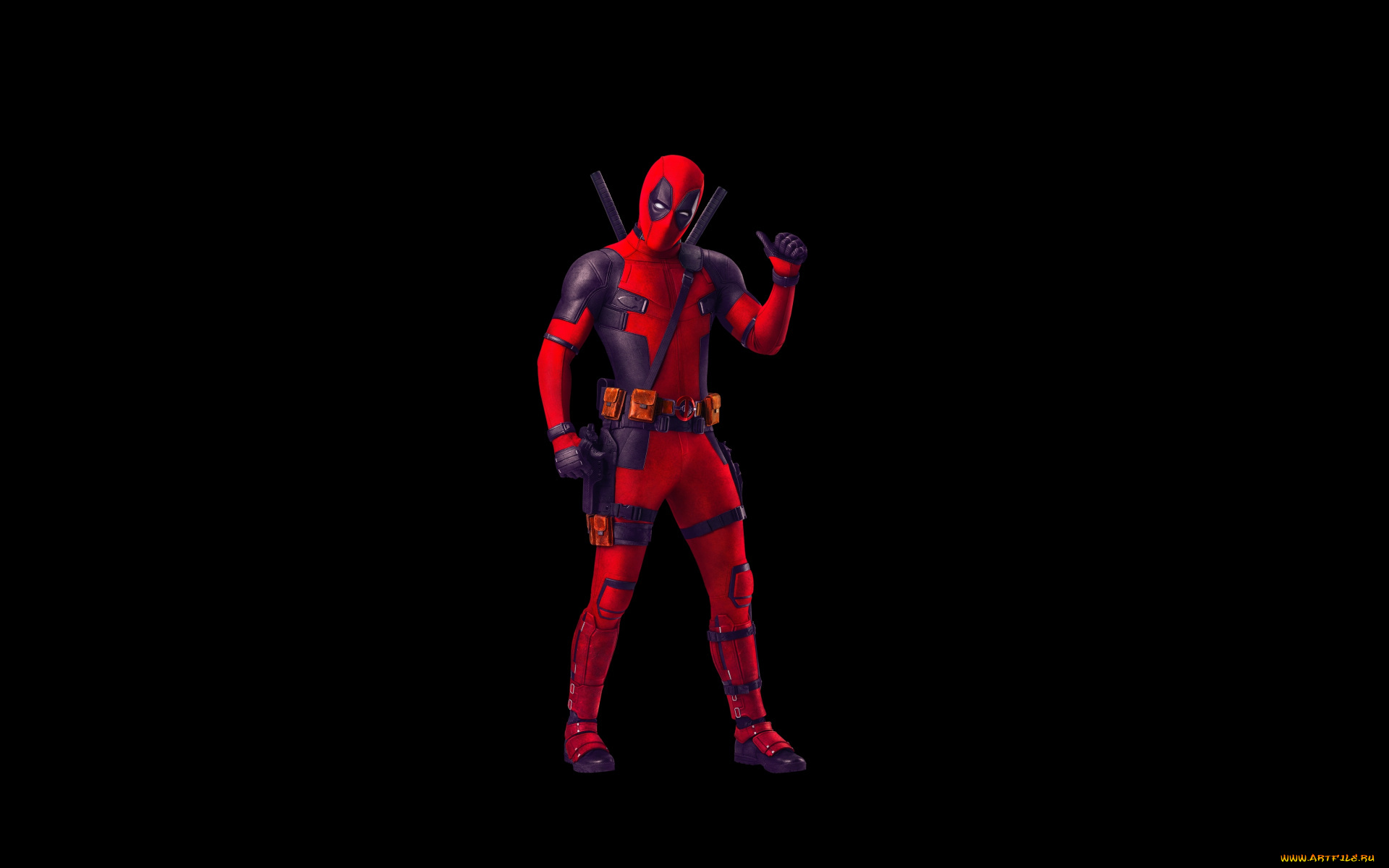 рисованное, комиксы, оружие, костюм, герой, дедпул