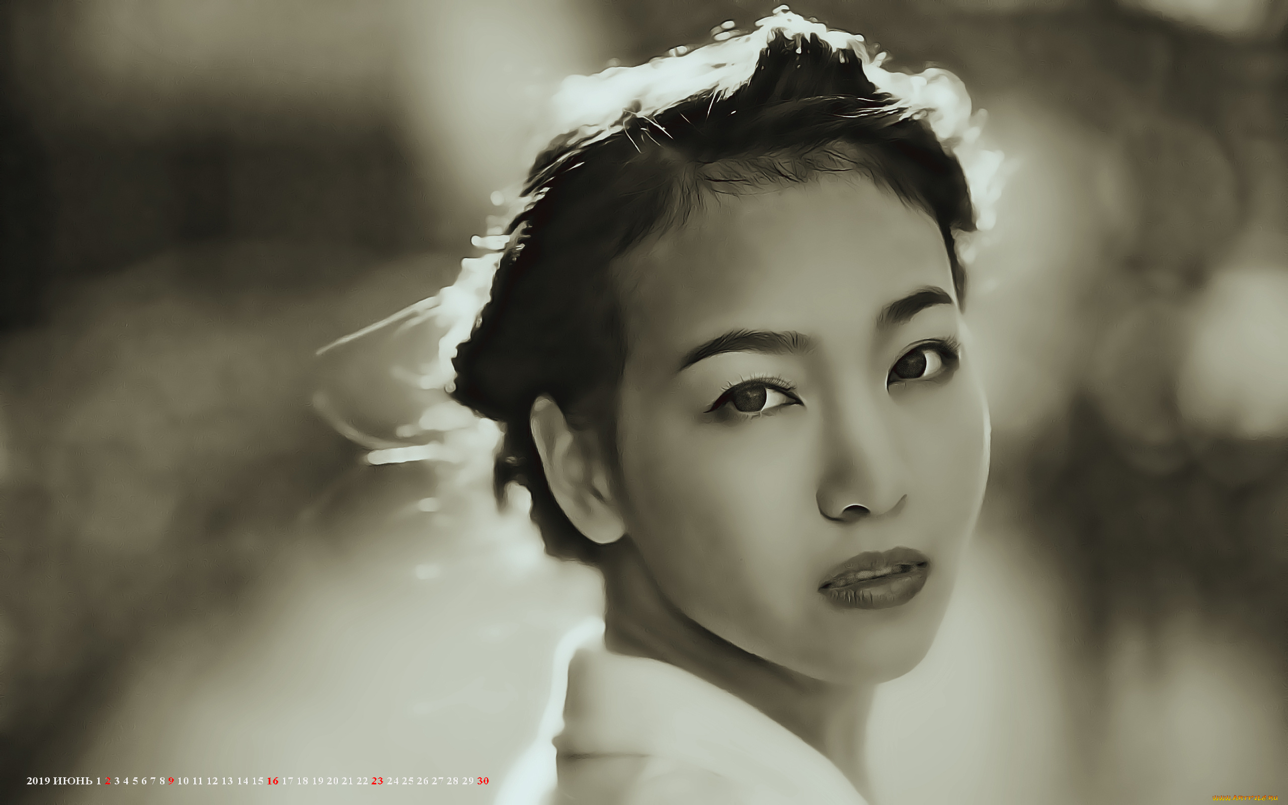 календари, компьютерный, дизайн, calendar, девушка, лицо, взгляд