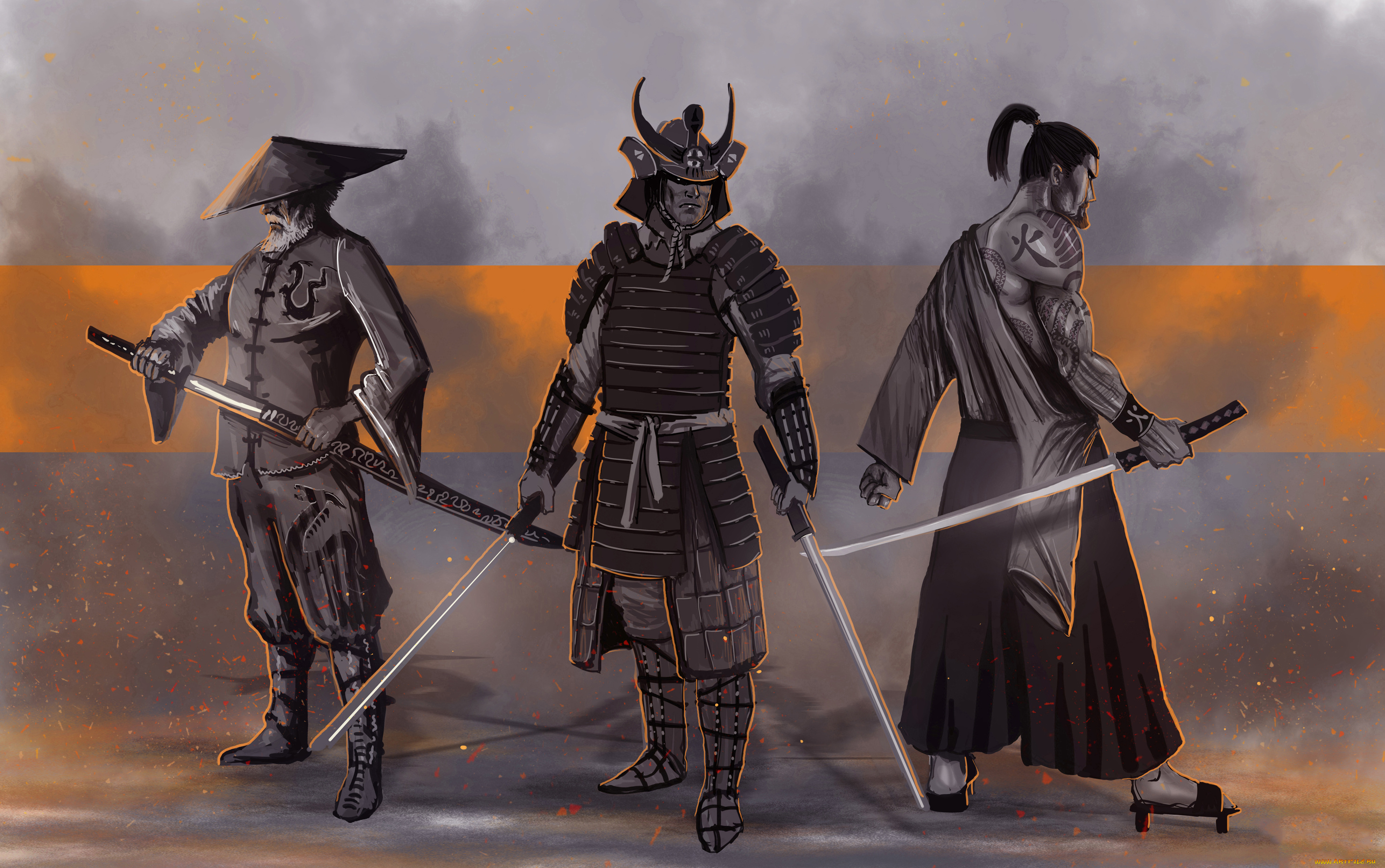 фэнтези, люди, меч, униформа, фон, мужчины