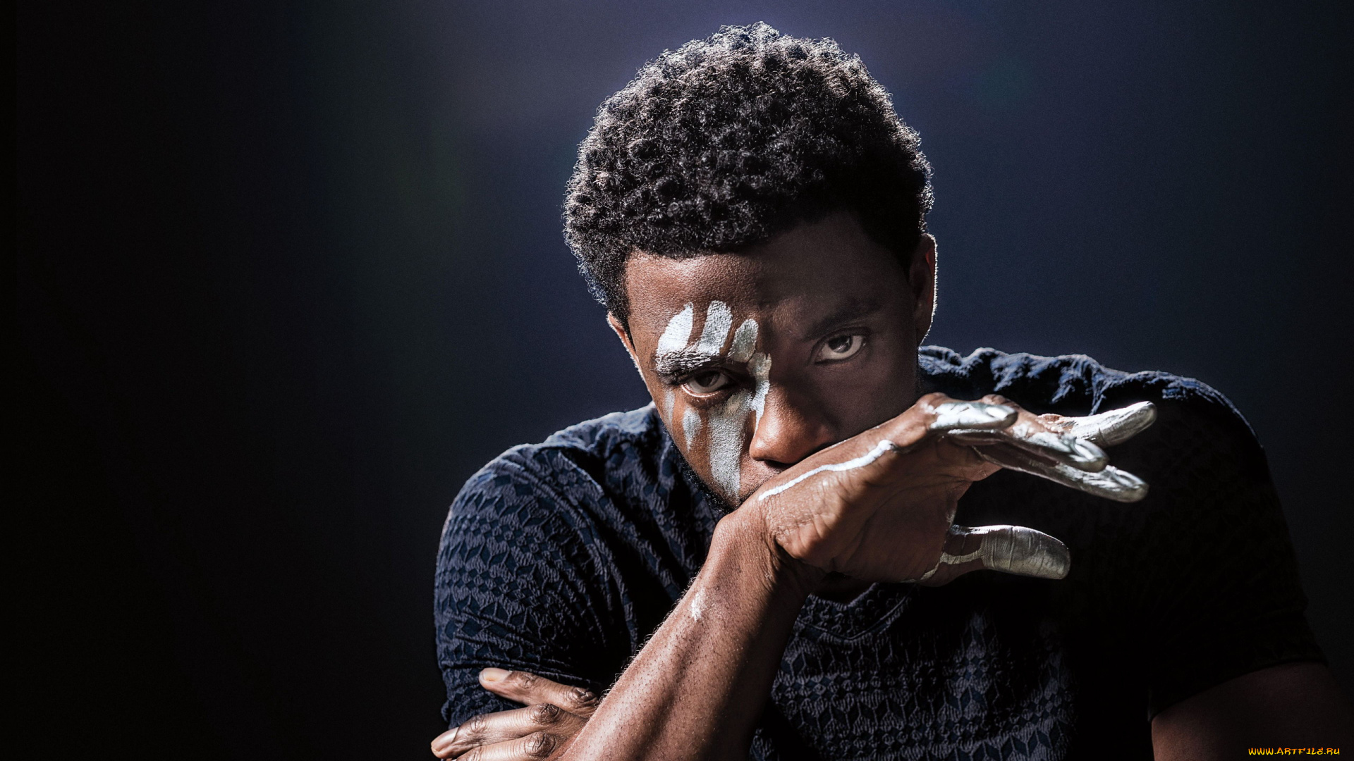 мужчины, chadwick, boseman, взгляд