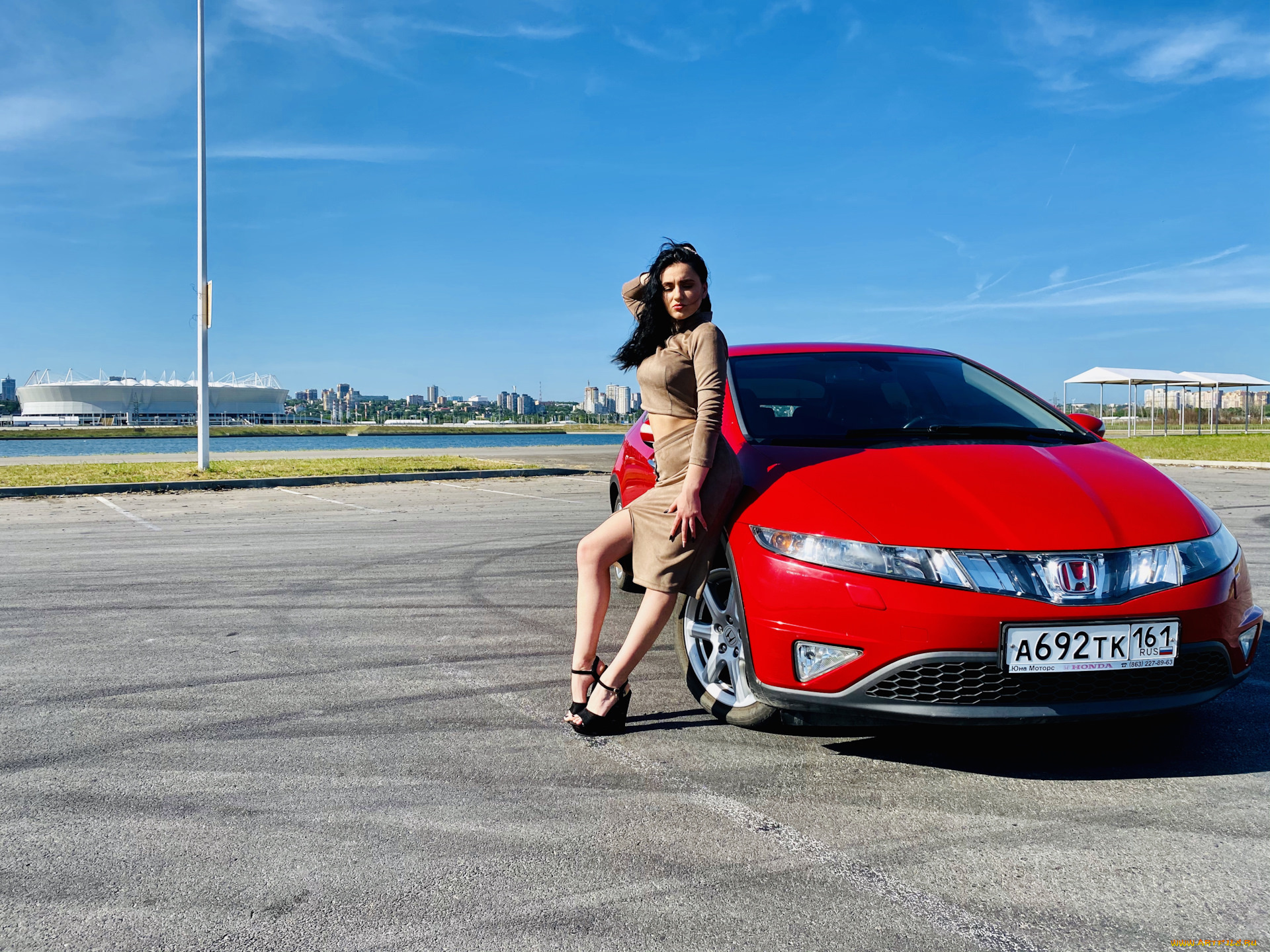 автомобили, -авто, с, девушками, honda, civic