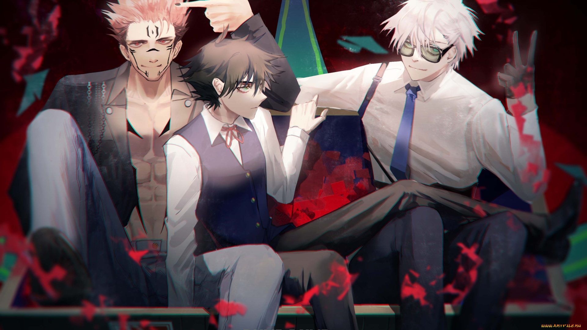 аниме, jujutsu, kaisen, магическая, битва