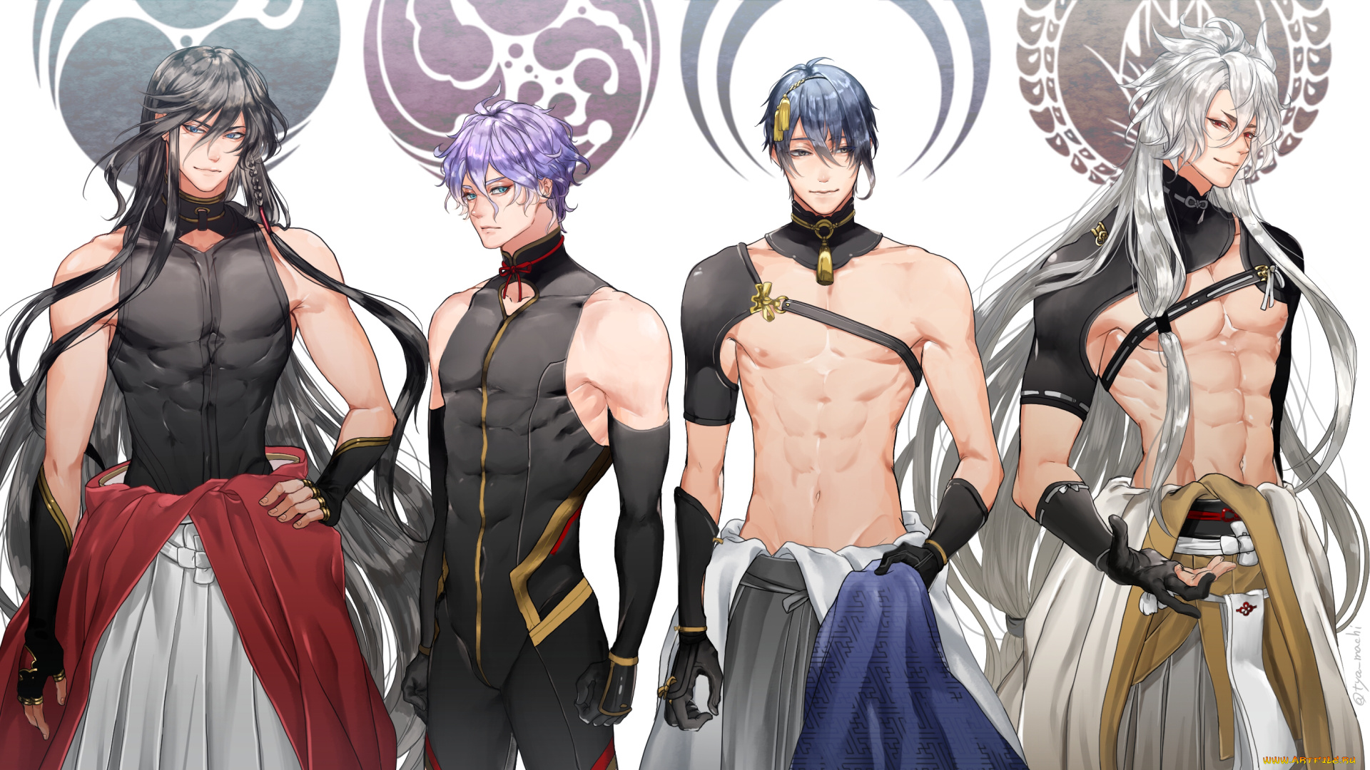 аниме, touken, ranbu, танец, мечей