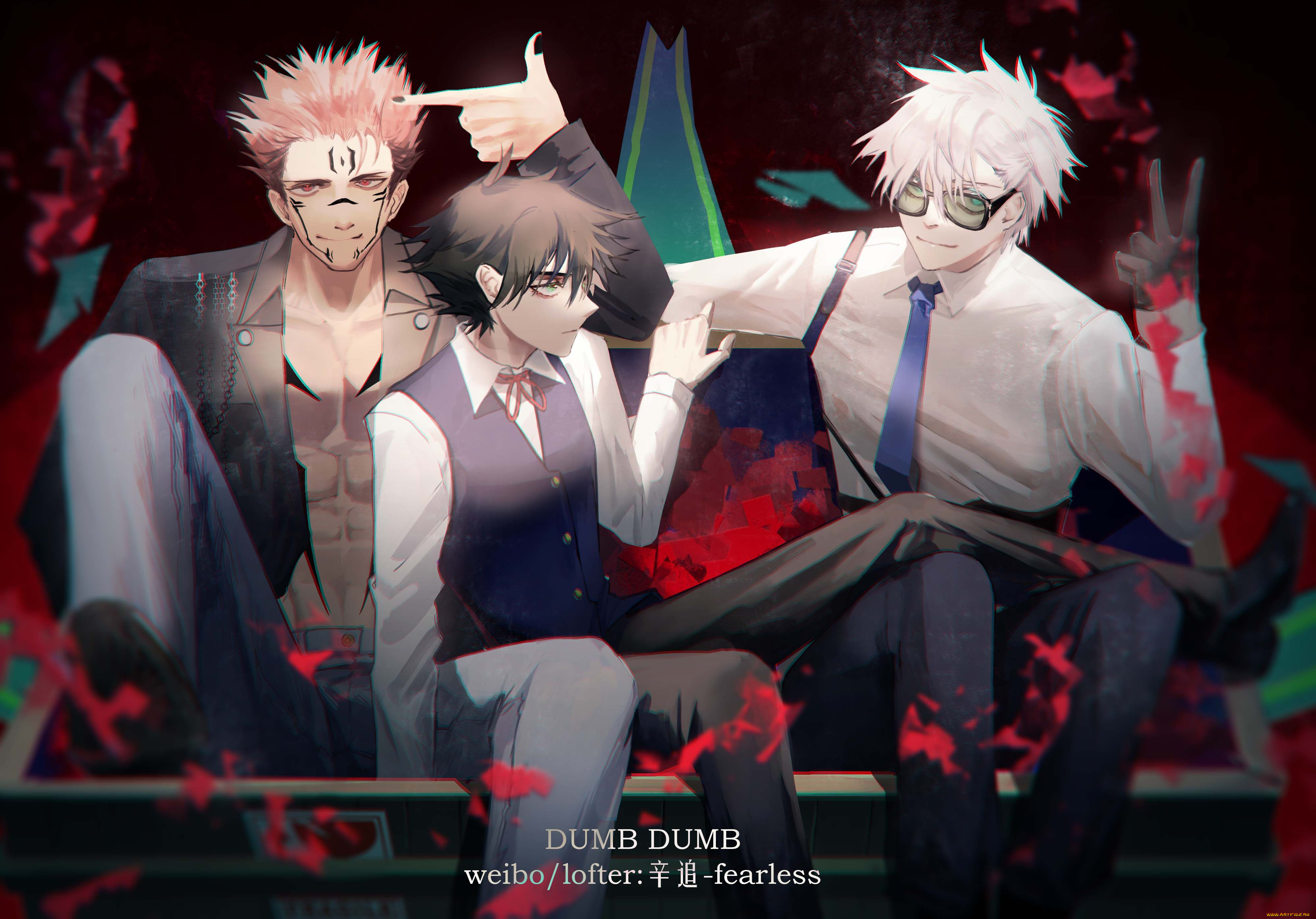 аниме, jujutsu, kaisen, магическая, битва