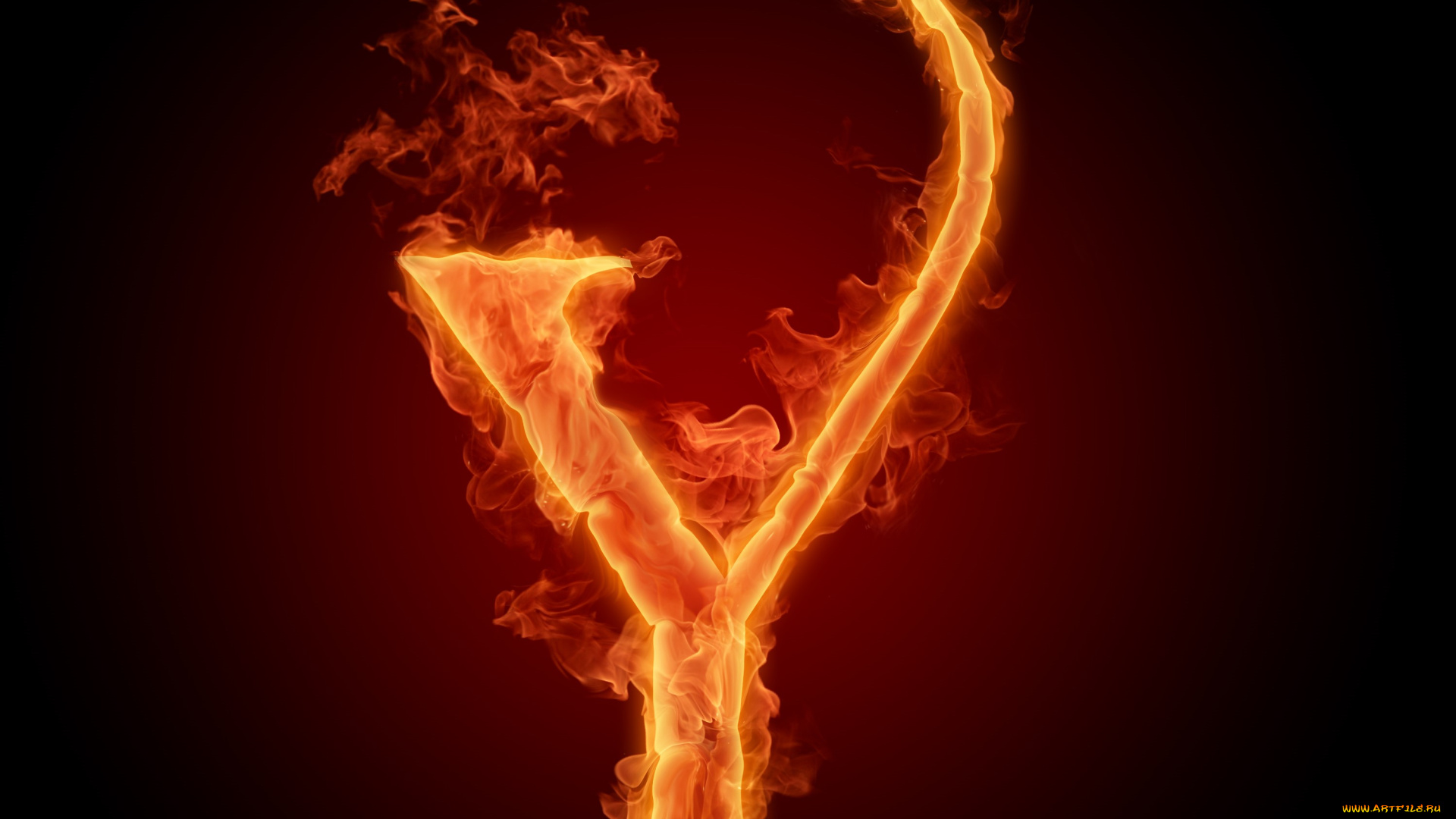 3д, графика, другое, , other, буква, огонь