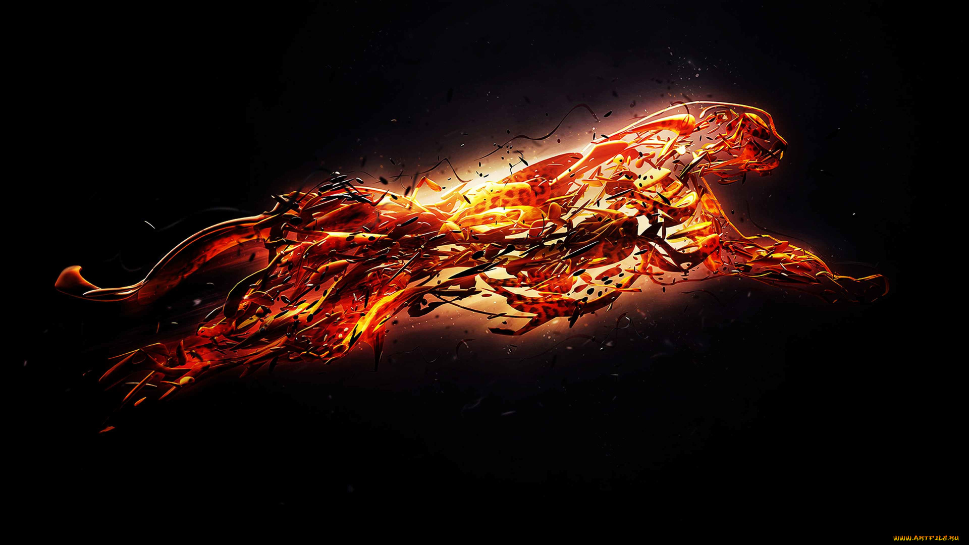 3д, графика, животные, , animals, гепард, ленты