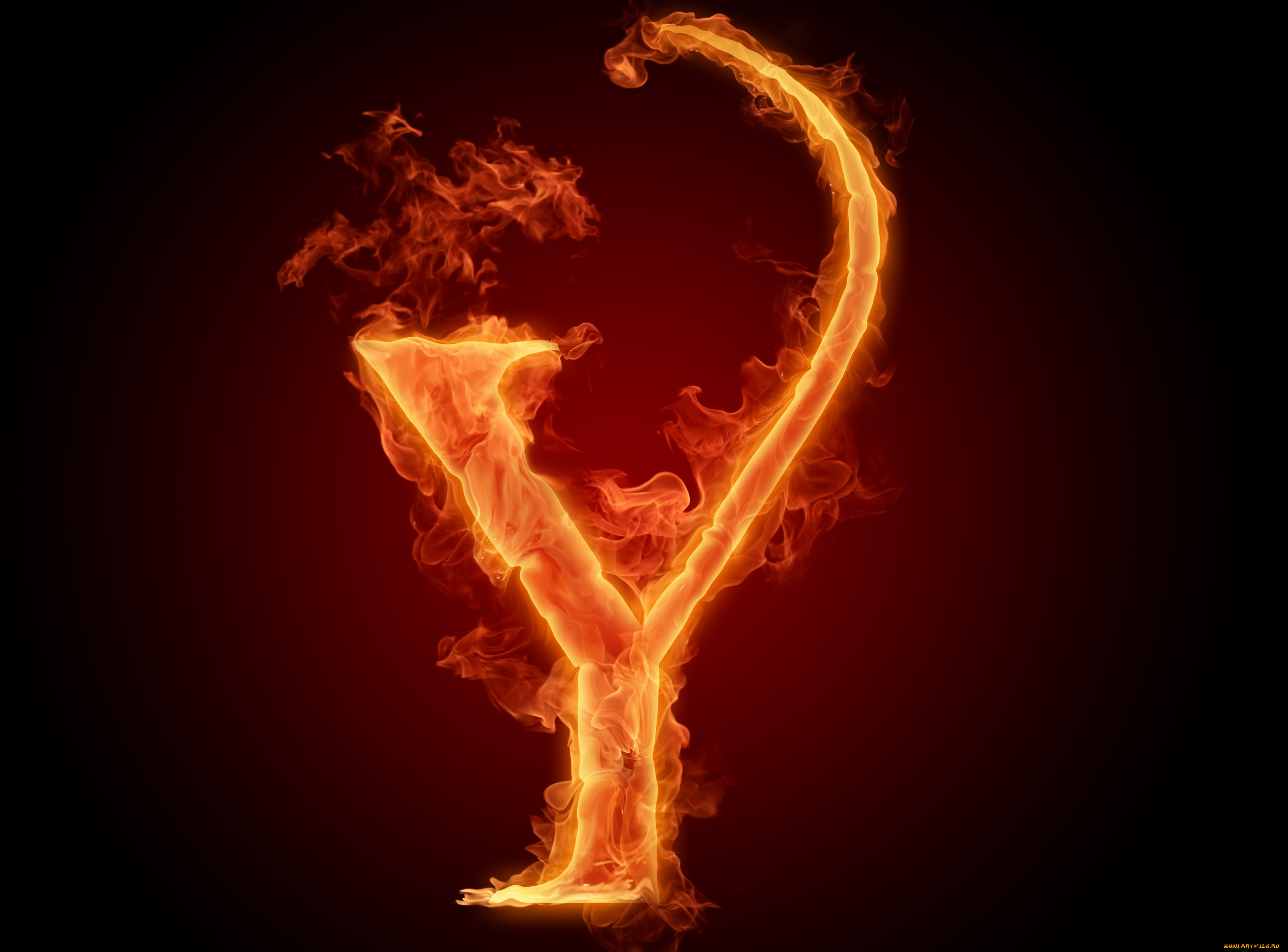 3д, графика, другое, , other, буква, огонь