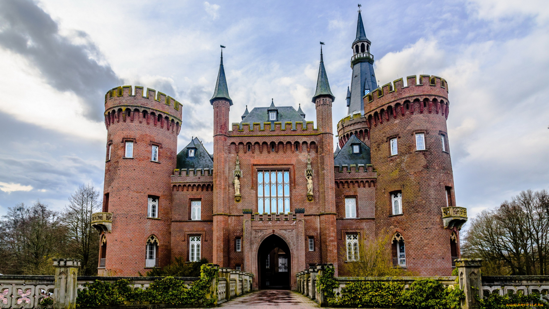 moyland, castle, города, замки, германии, moyland, castle