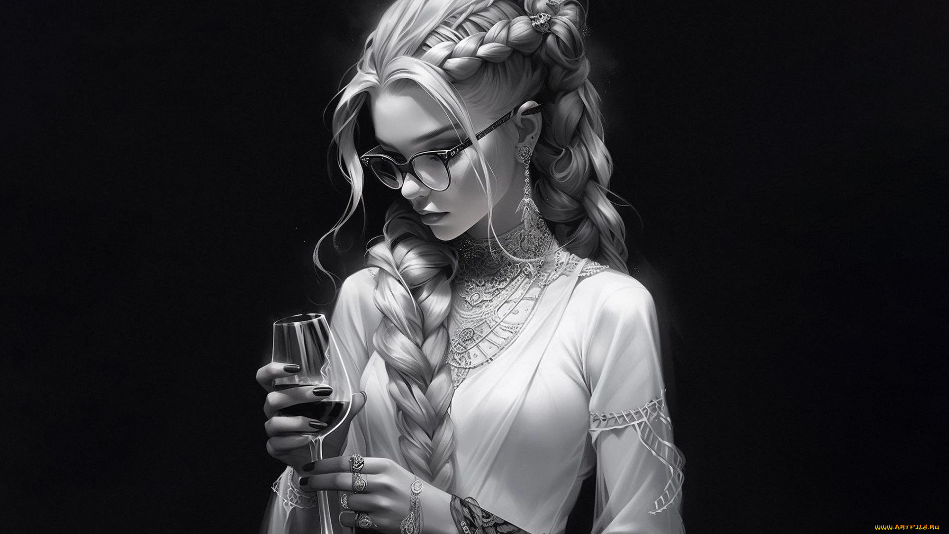 рисованное, люди, девушка, нейросеть