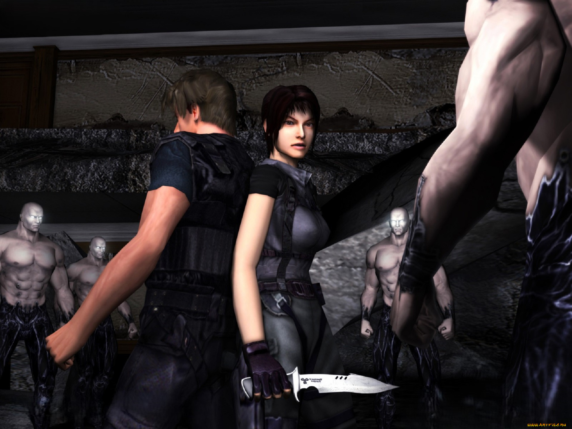 видео, игры, breakdown, парень, девушка, оружие, мутанты