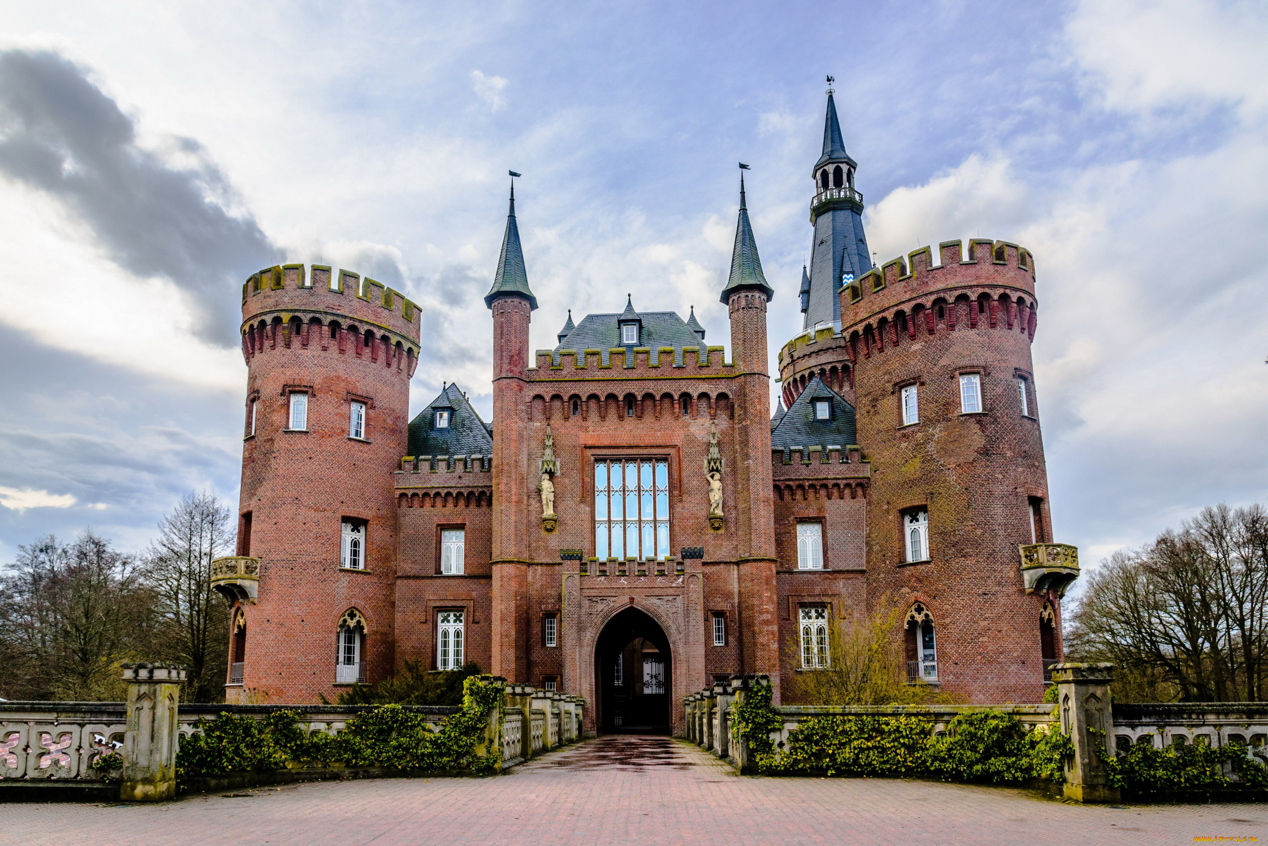 moyland, castle, города, замки, германии, moyland, castle