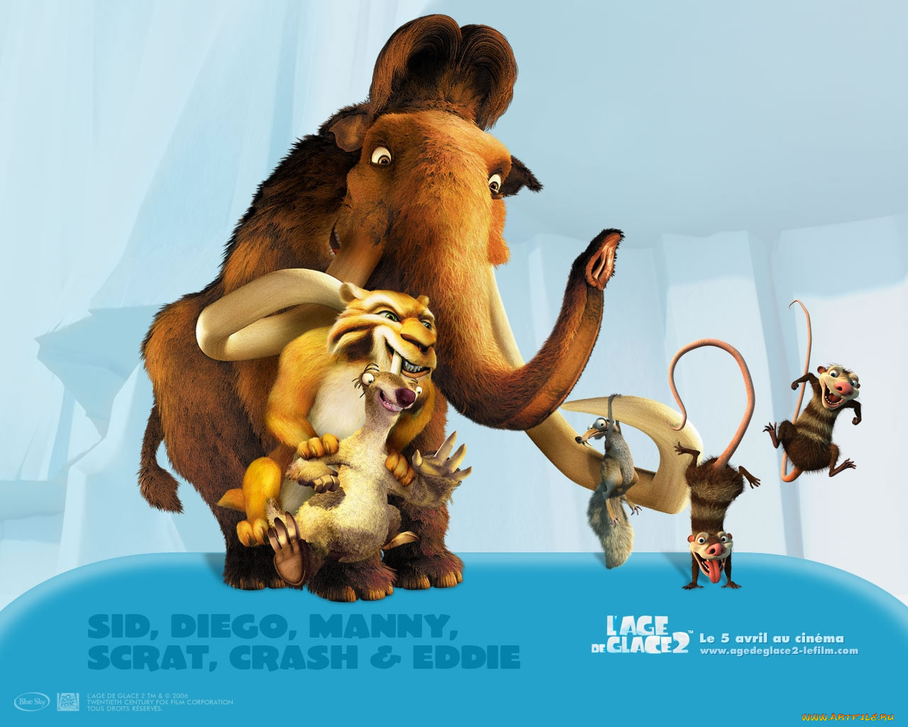 мультфильмы, ice, age, the, meltdown