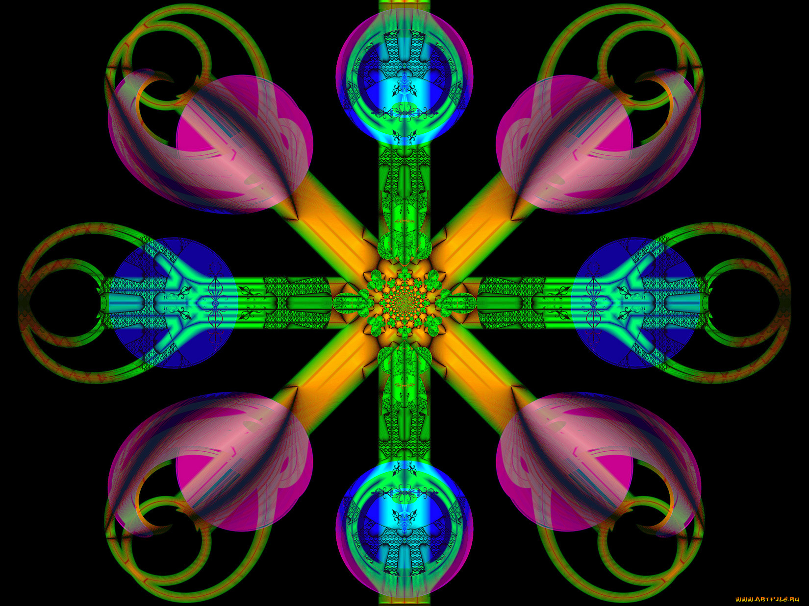 3д, графика, fractal, фракталы